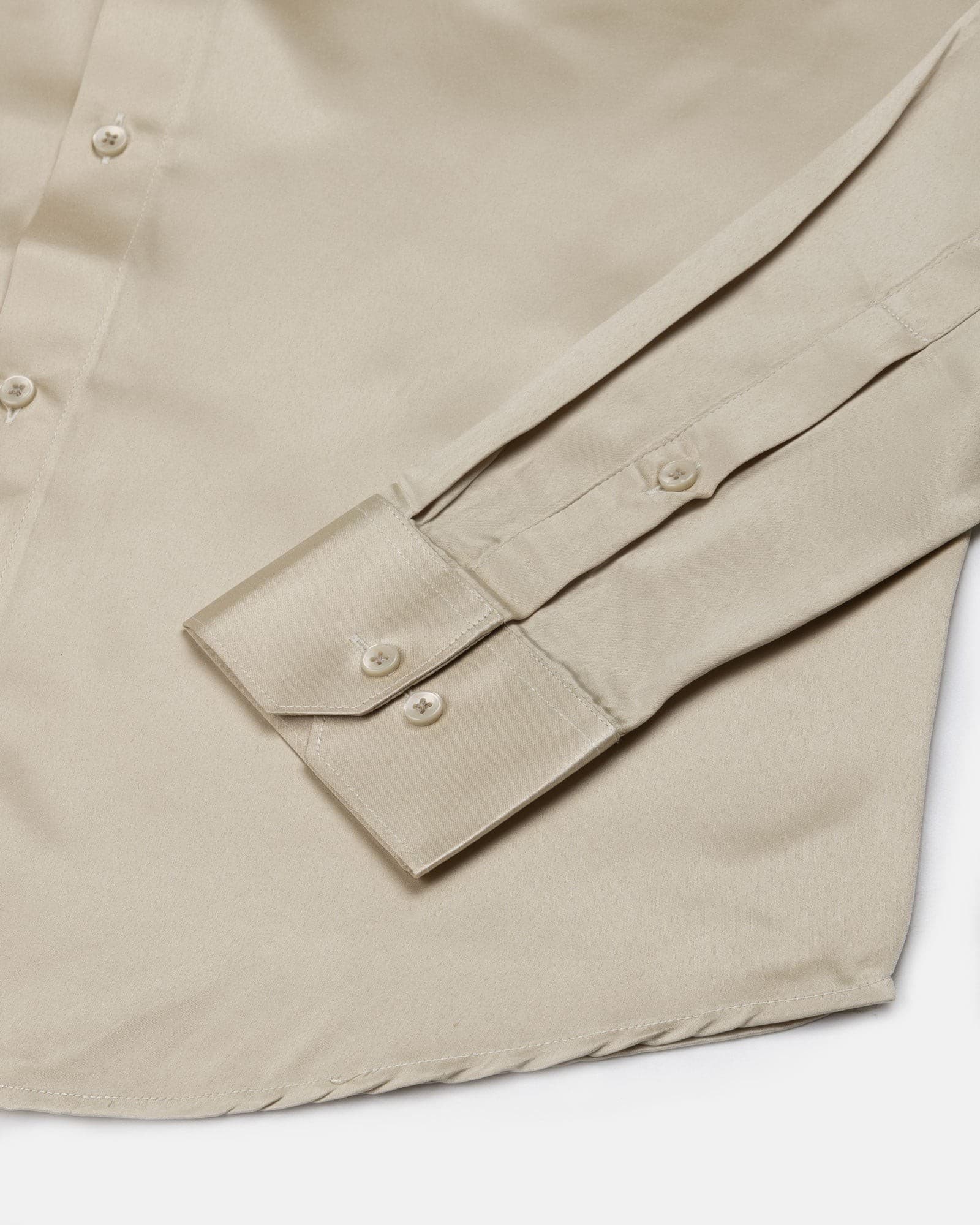 Wilson Cream Plain Satin Shirt