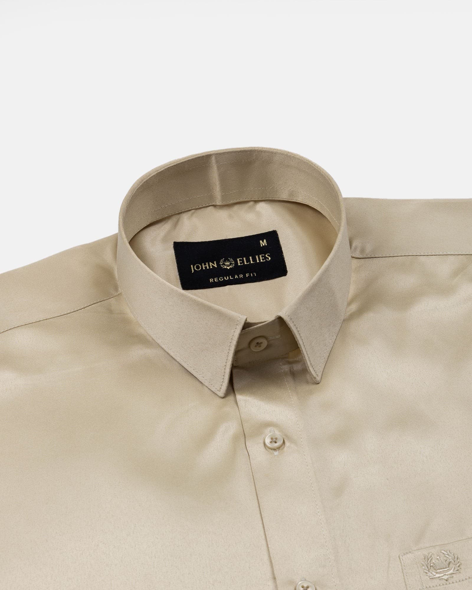 Wilson Cream Plain Satin Shirt