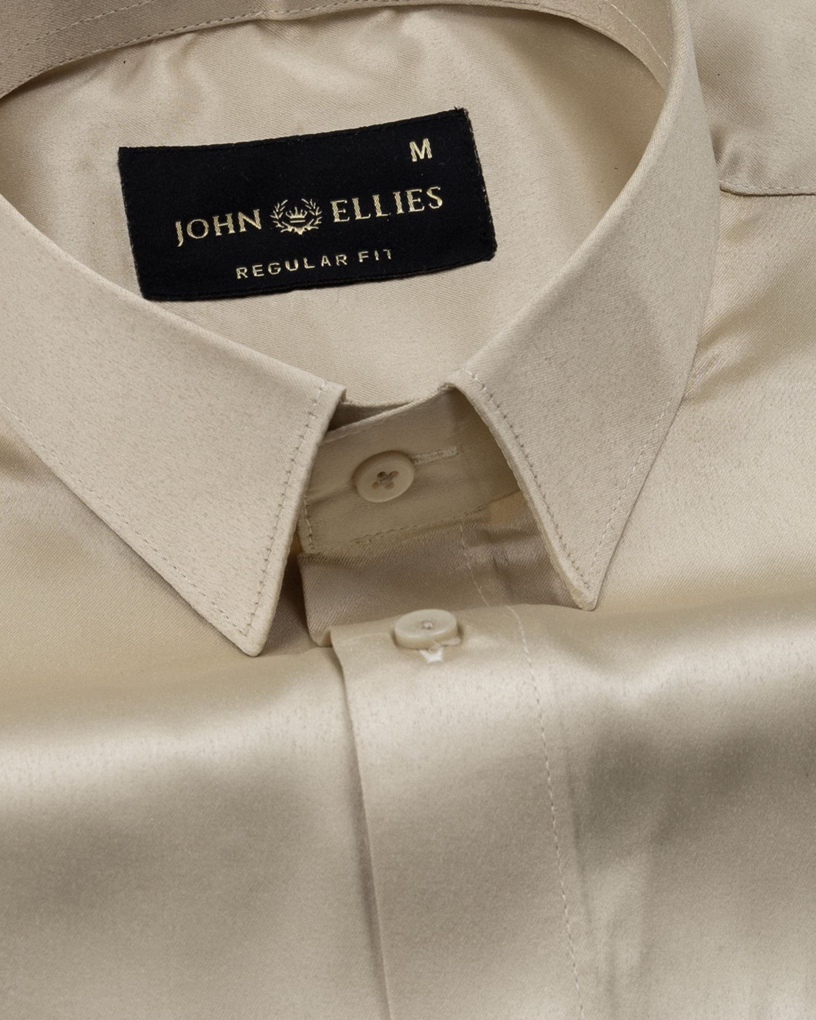 Wilson Cream Plain Satin Shirt