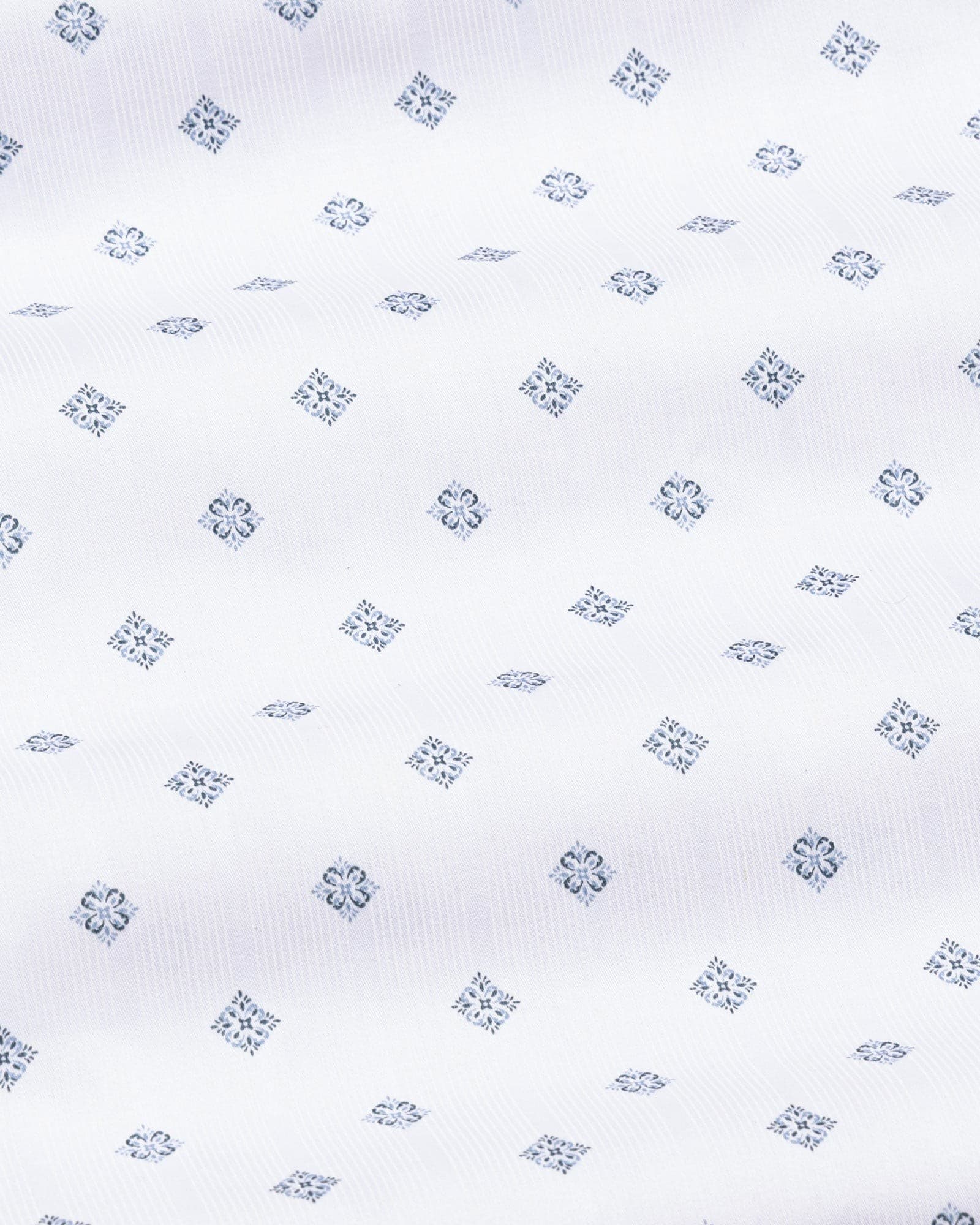 Santry Blue Geometric Printed Cotton Shirt