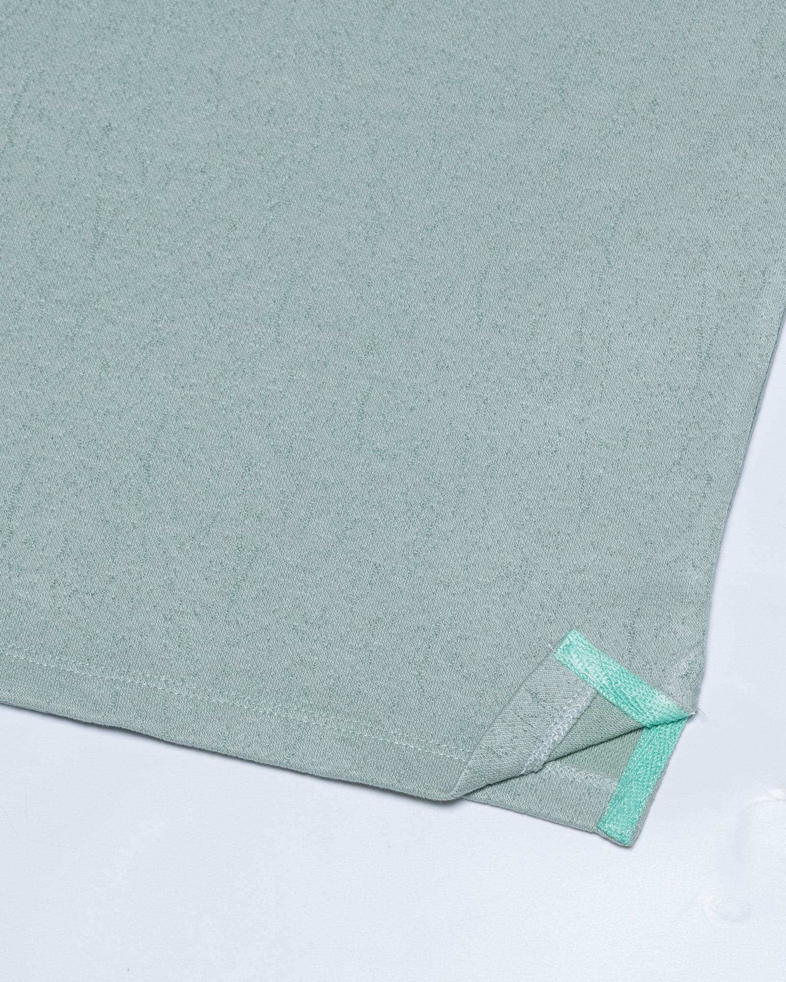 Persien Light Green Cotton Textured Polo T-Shirt