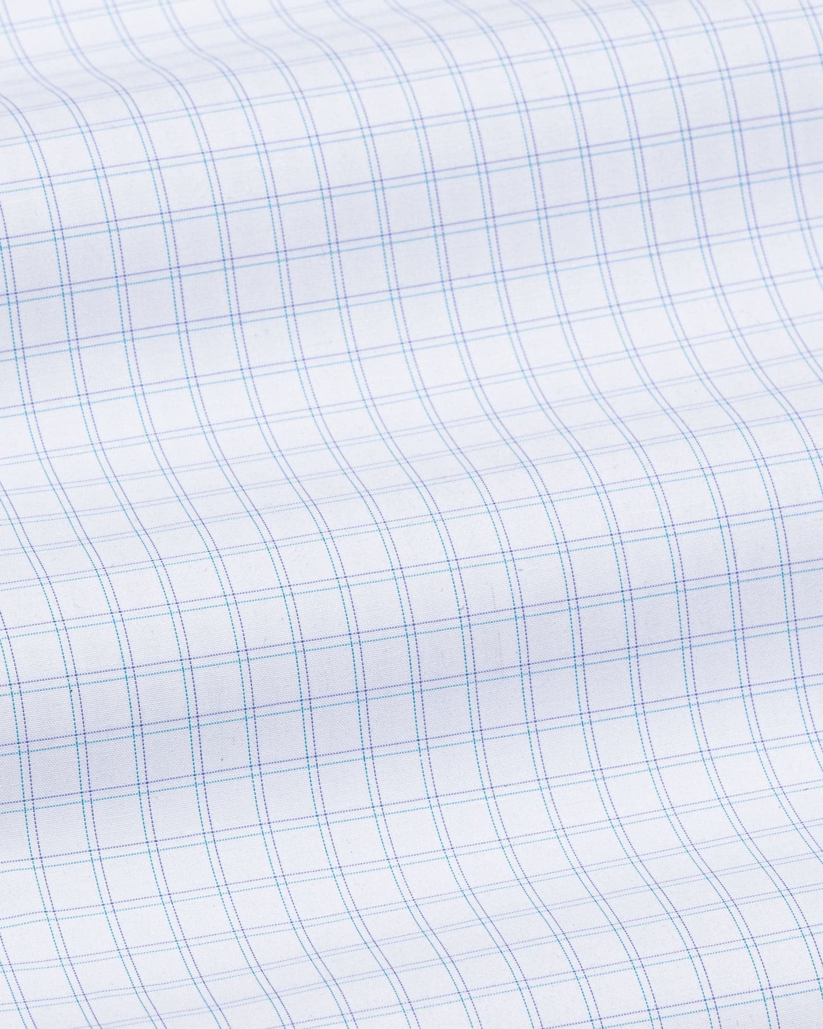 Helston Cyan Check Cotton Shirt