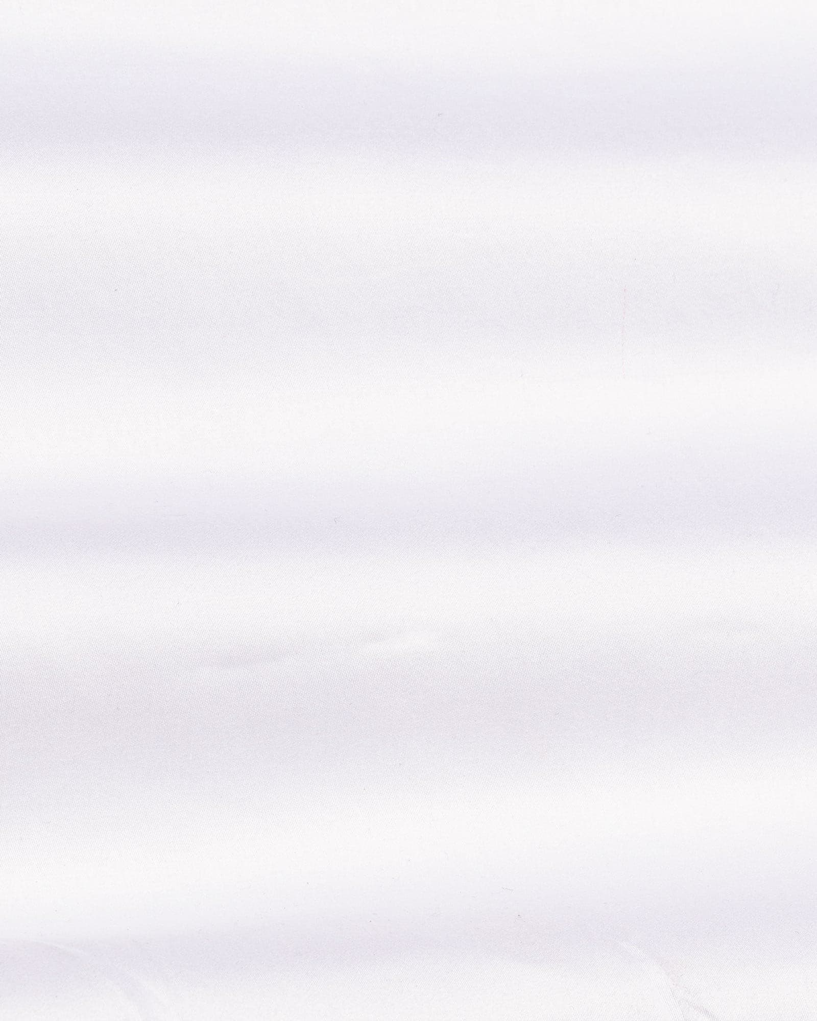 Zink White Plain Cotton Shirt