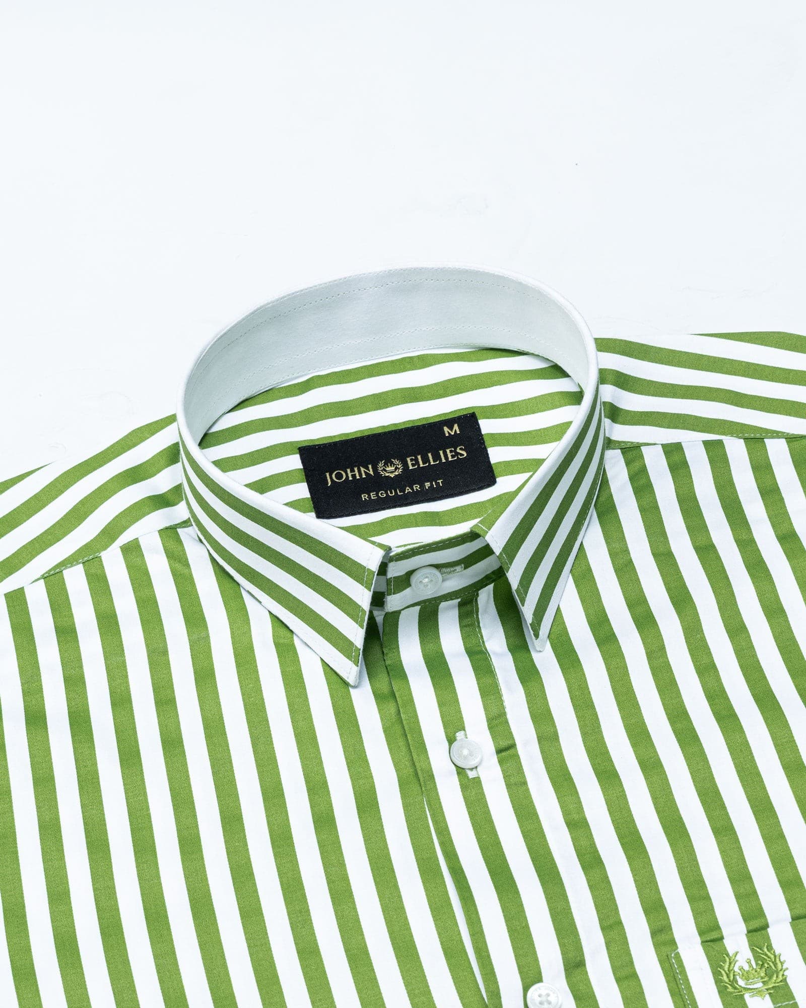 Sidex Green Stripes Premium Cotton Shirt