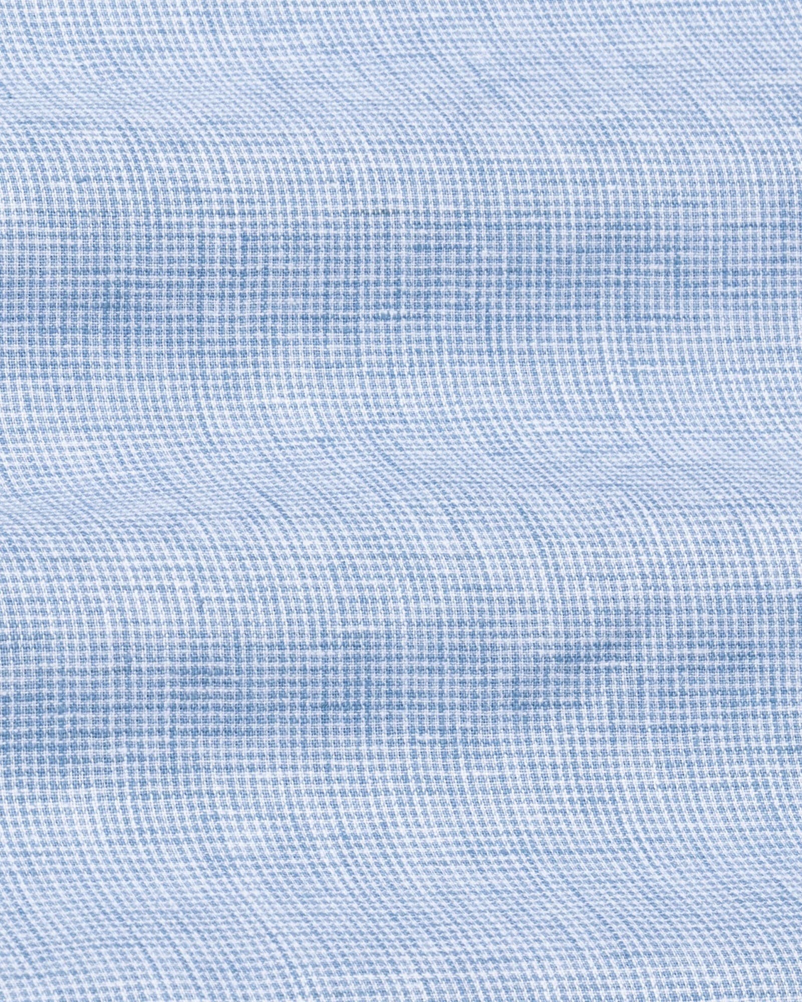 Isaac Blue Check Button Down Linen Shirt