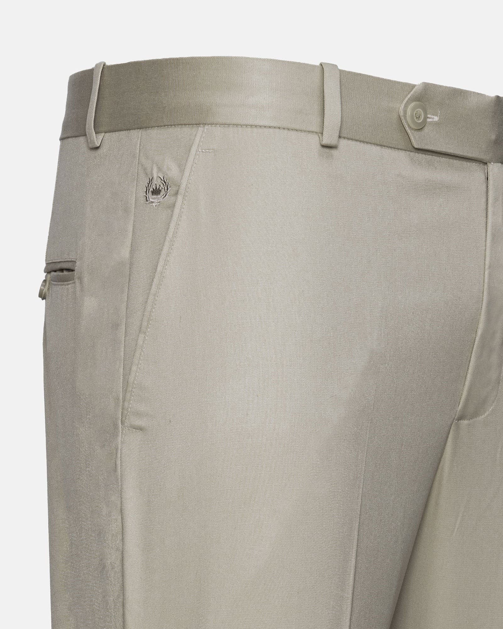 Canes Cream Plain Formal Cotton Pant