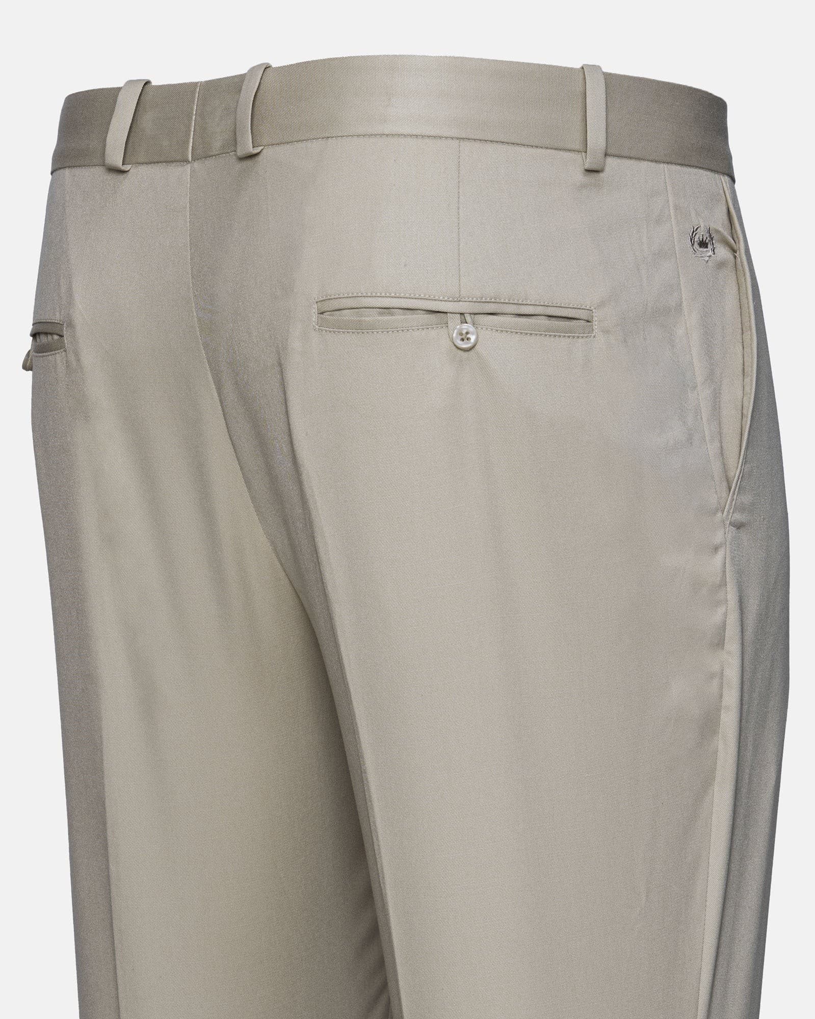 Canes Cream Plain Formal Cotton Pant