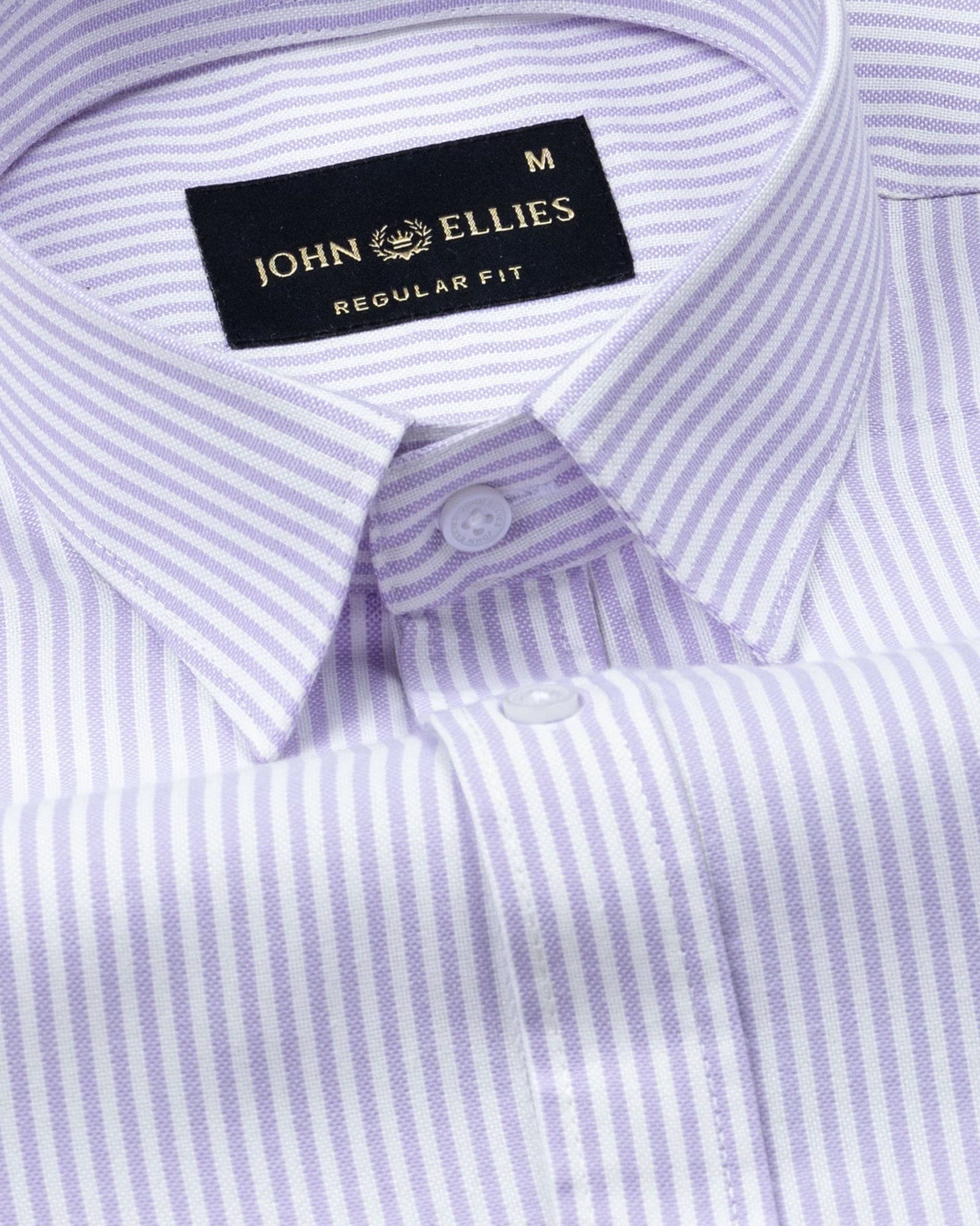 Axels Lavender Stripes Oxford Cotton Shirt