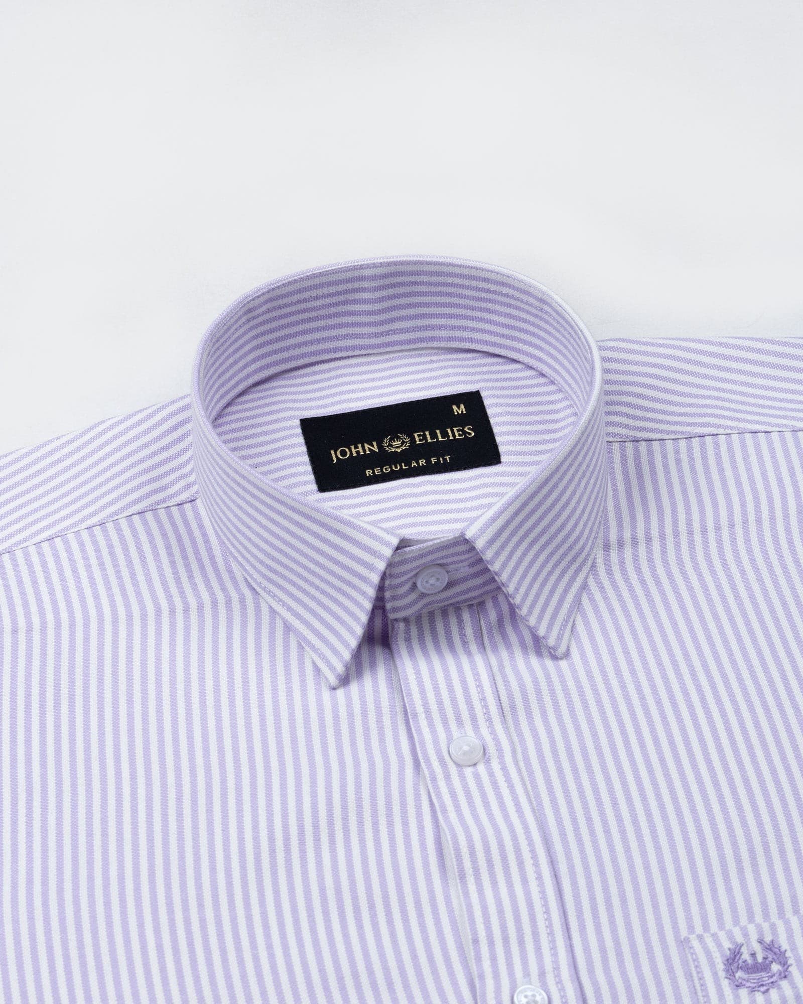 Axels Lavender Stripes Oxford Cotton Shirt