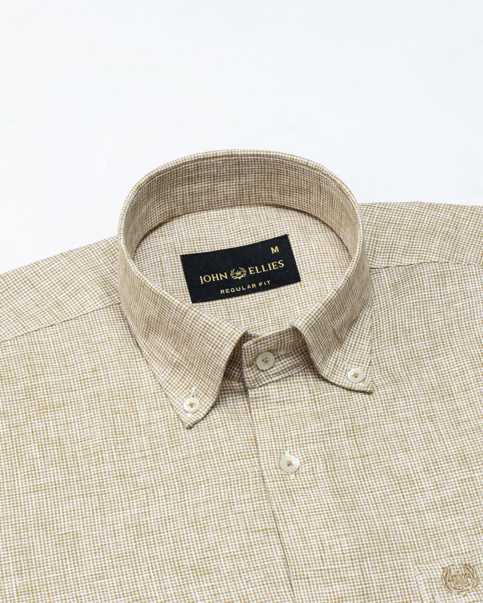 Isaac Brown Check Button Down Linen Shirt