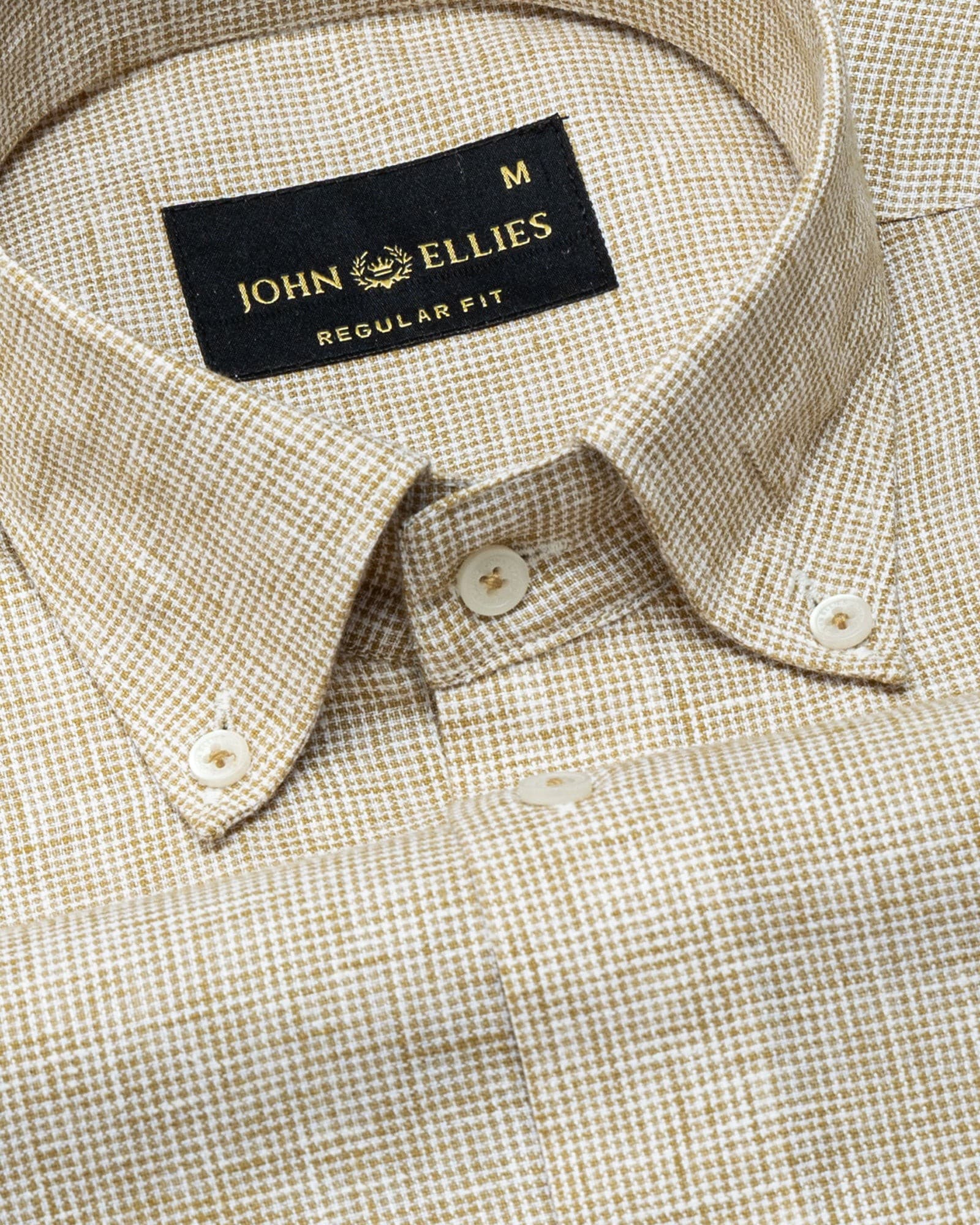 Isaac Brown Check Button Down Linen Shirt