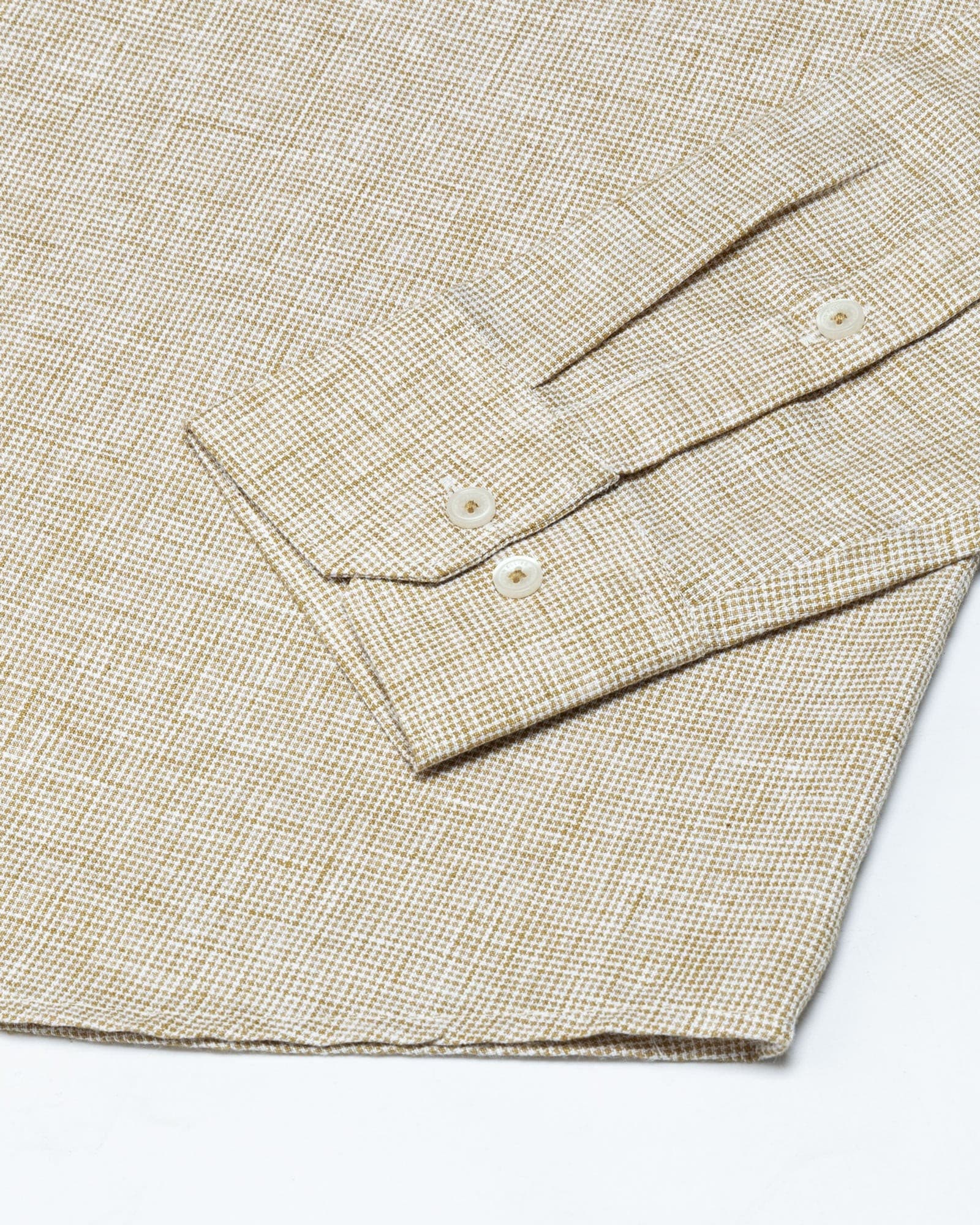 Isaac Brown Check Button Down Linen Shirt