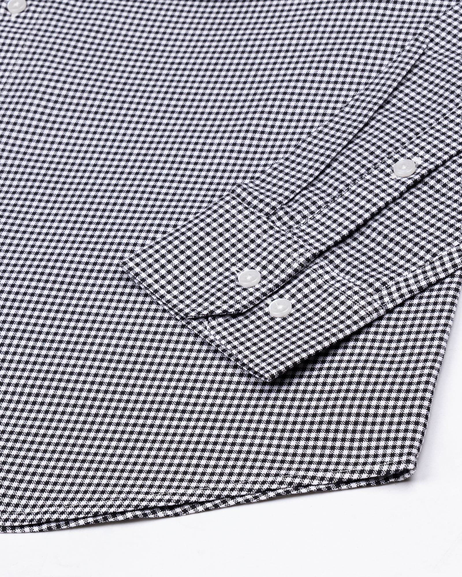 Hazel Black Check Button Down Oxford Cotton Shirt