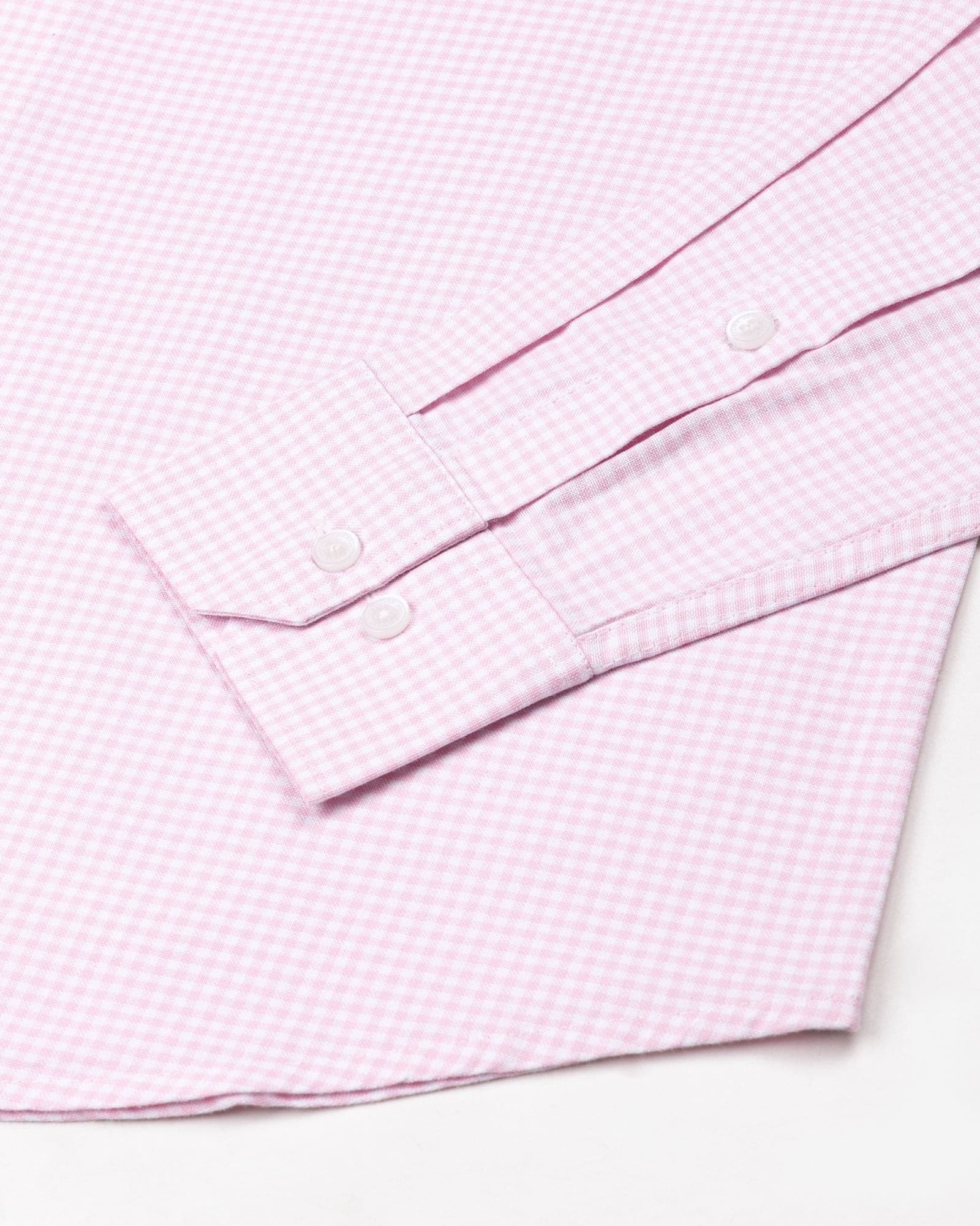 Cipher Pink Check Button Down Oxford Cotton Shirt