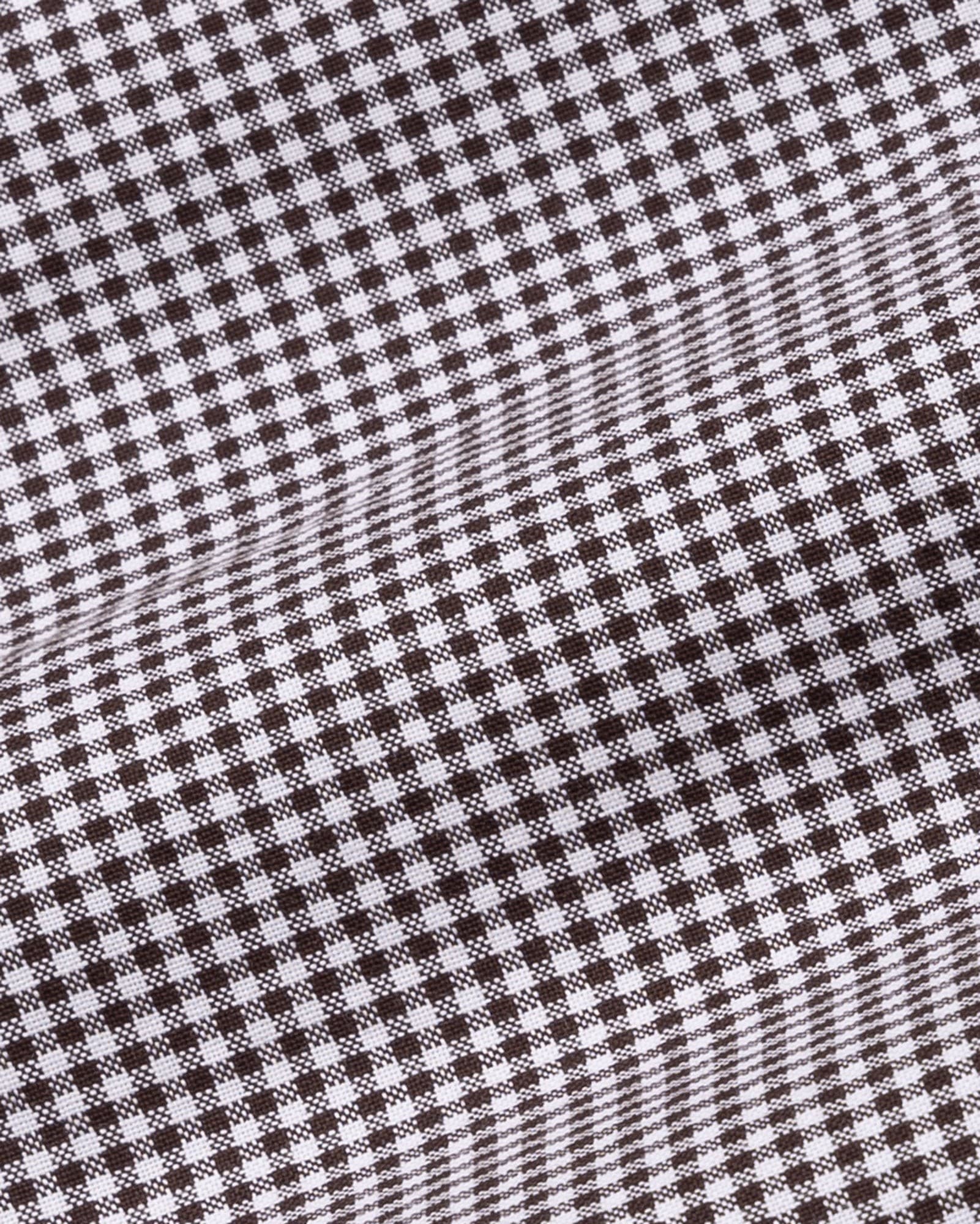 Cipher Brown Check Button Down Oxford Cotton Shirt