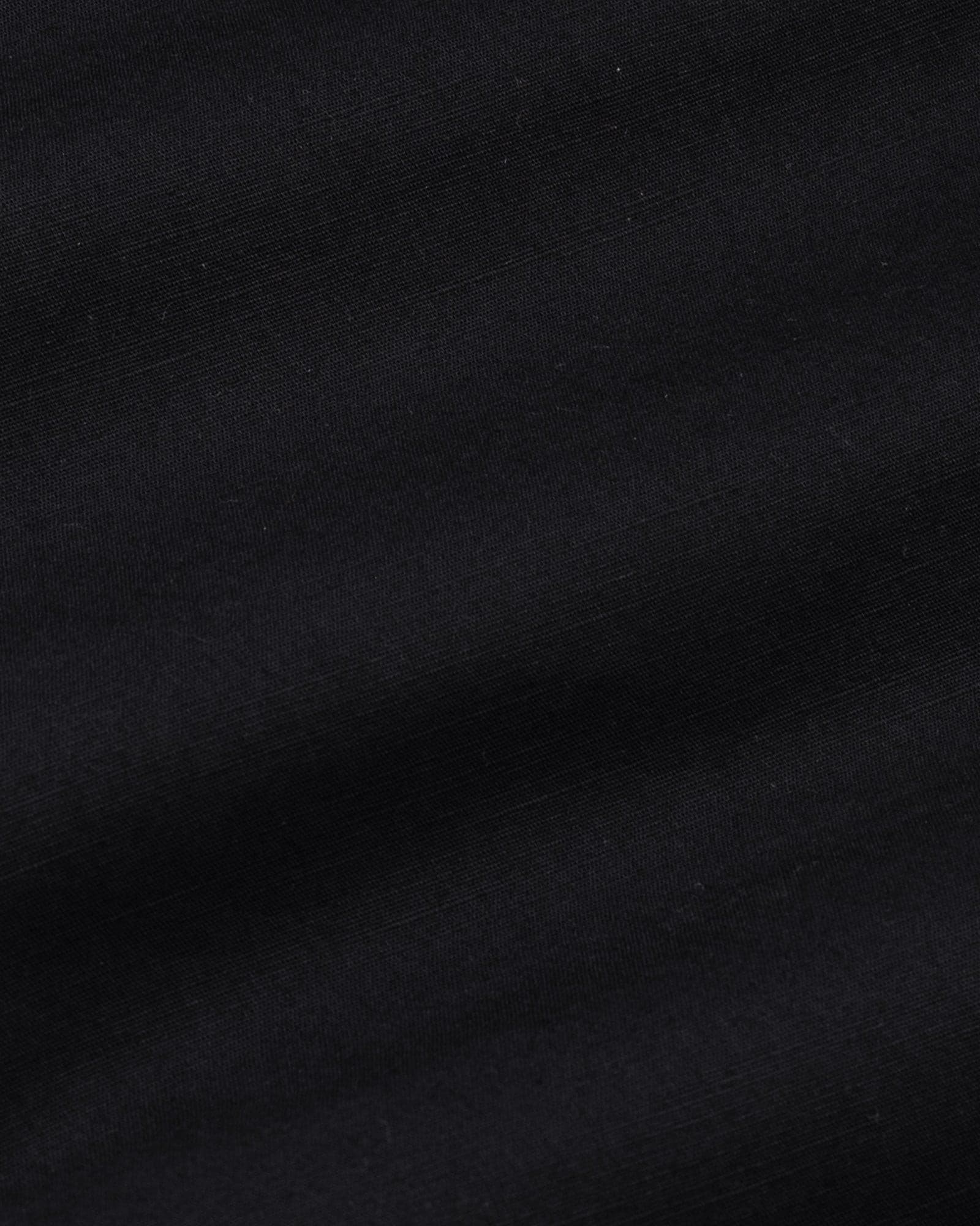 Amess Black Plain Linen Shirt