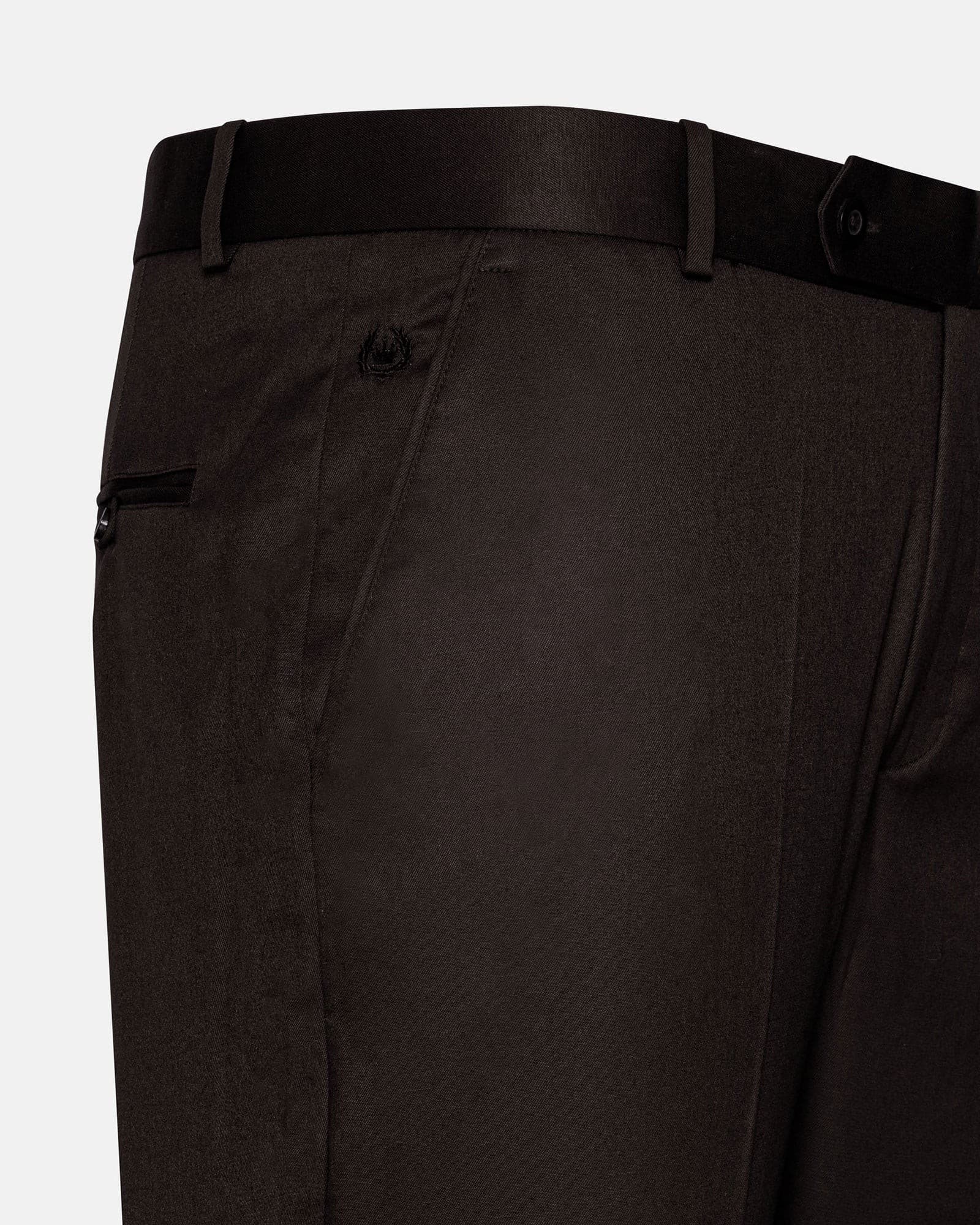 Canes Brown Plain Formal Cotton Pant