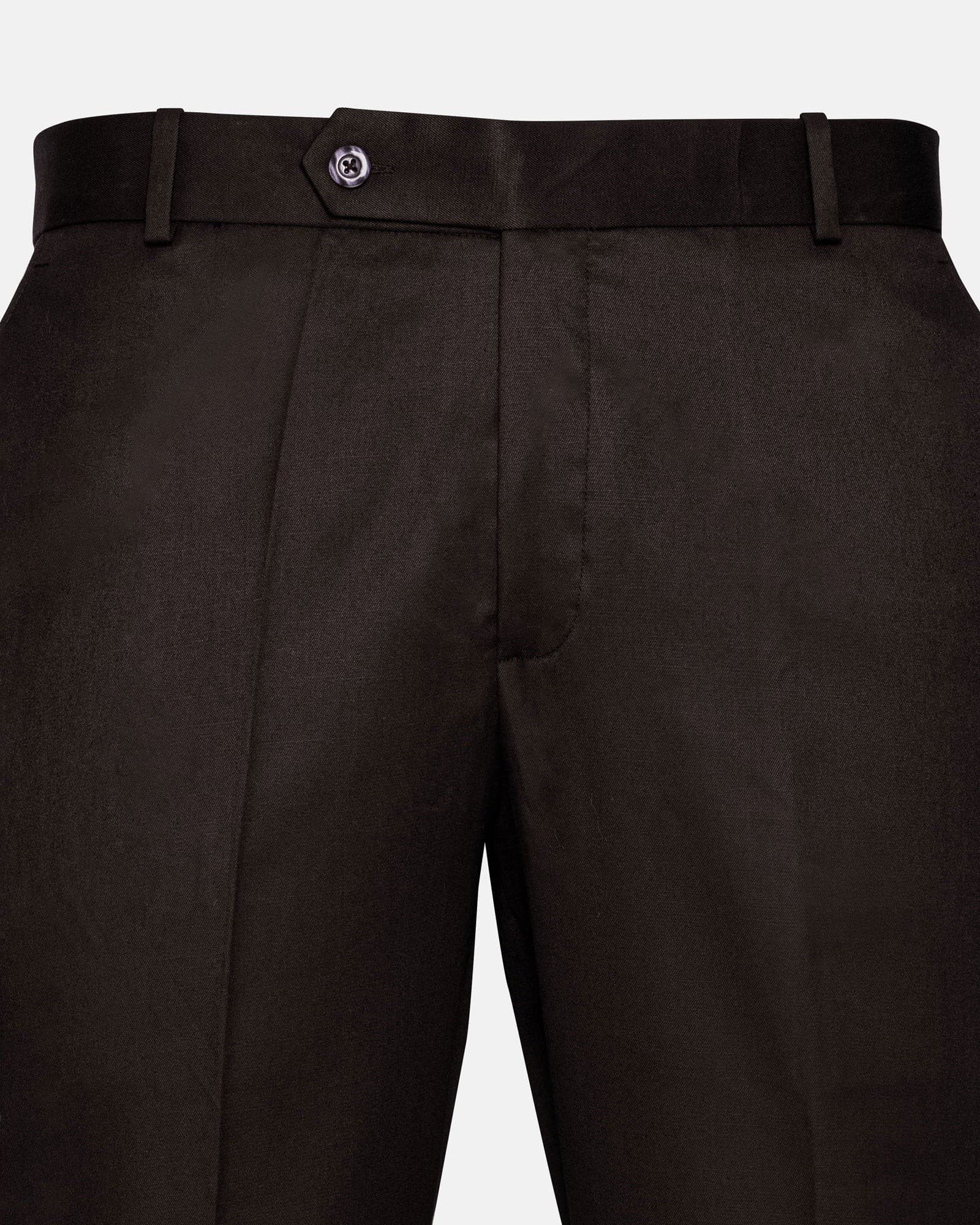 Canes Brown Plain Formal Cotton Pant
