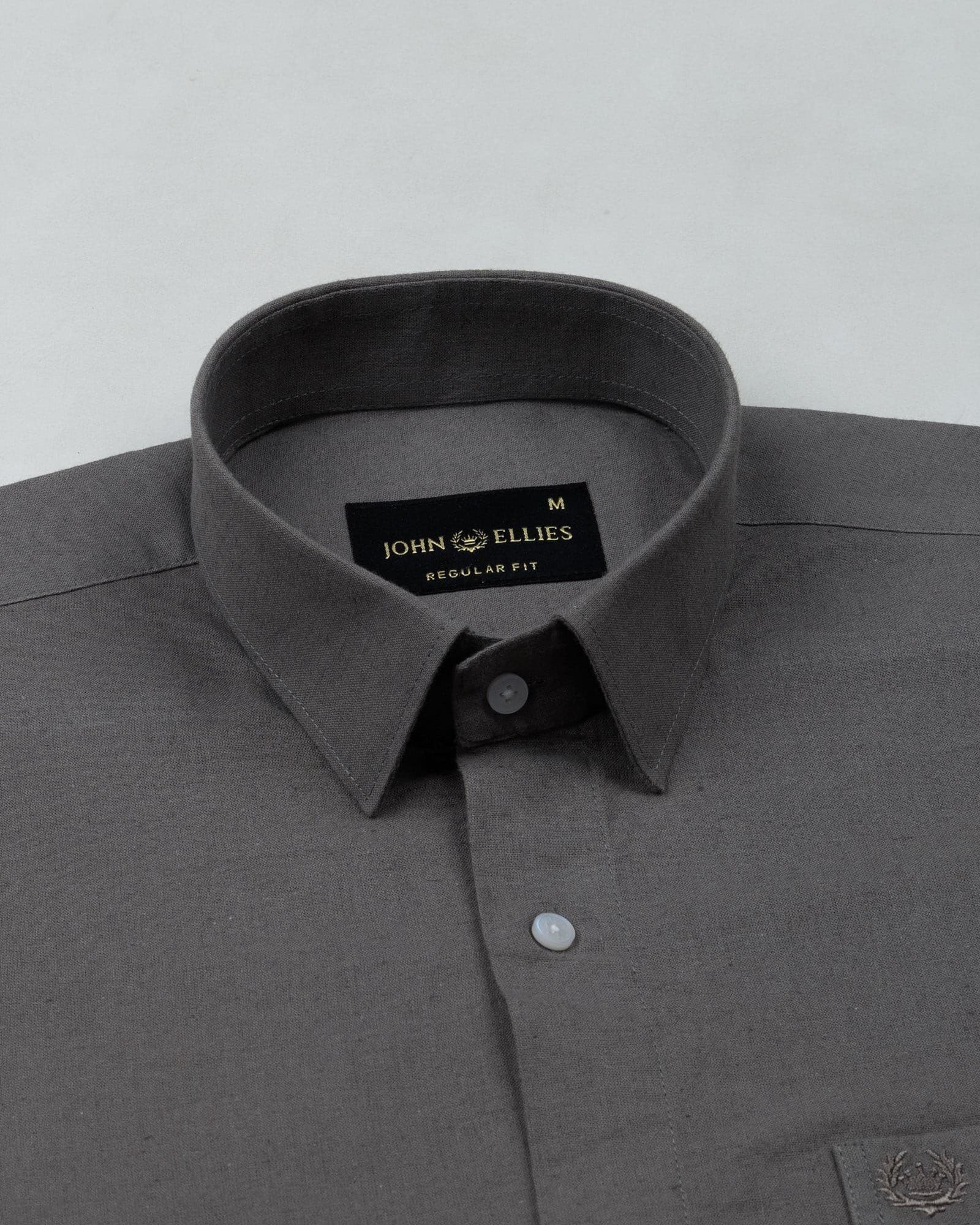 Pekzy Grey Plain Luxurious Linen Shirt