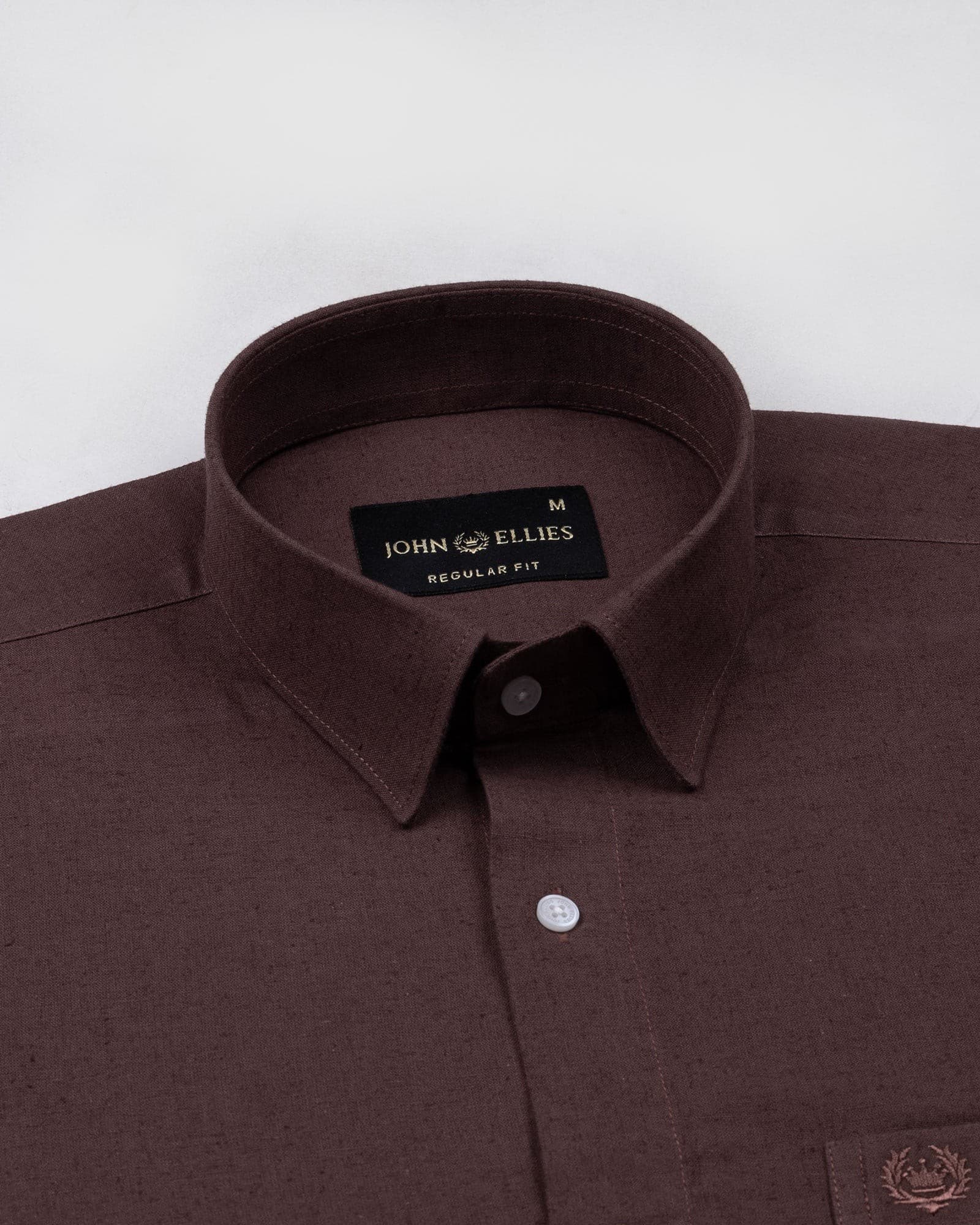 Pekzy Brown Plain Luxurious Linen Shirt