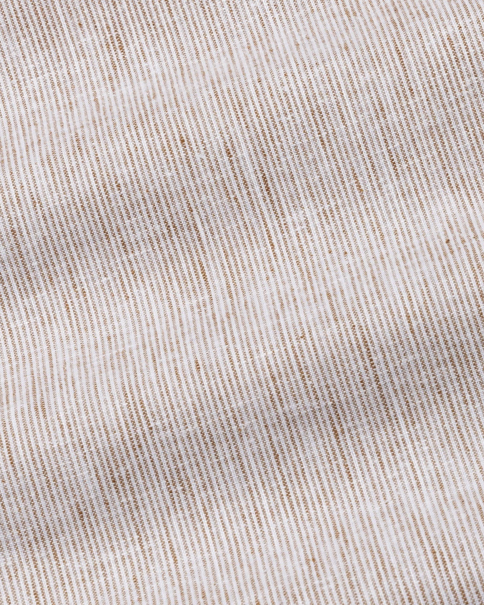 Parcore Sand Beige Stripe Button Down Linen Cotton Shirt