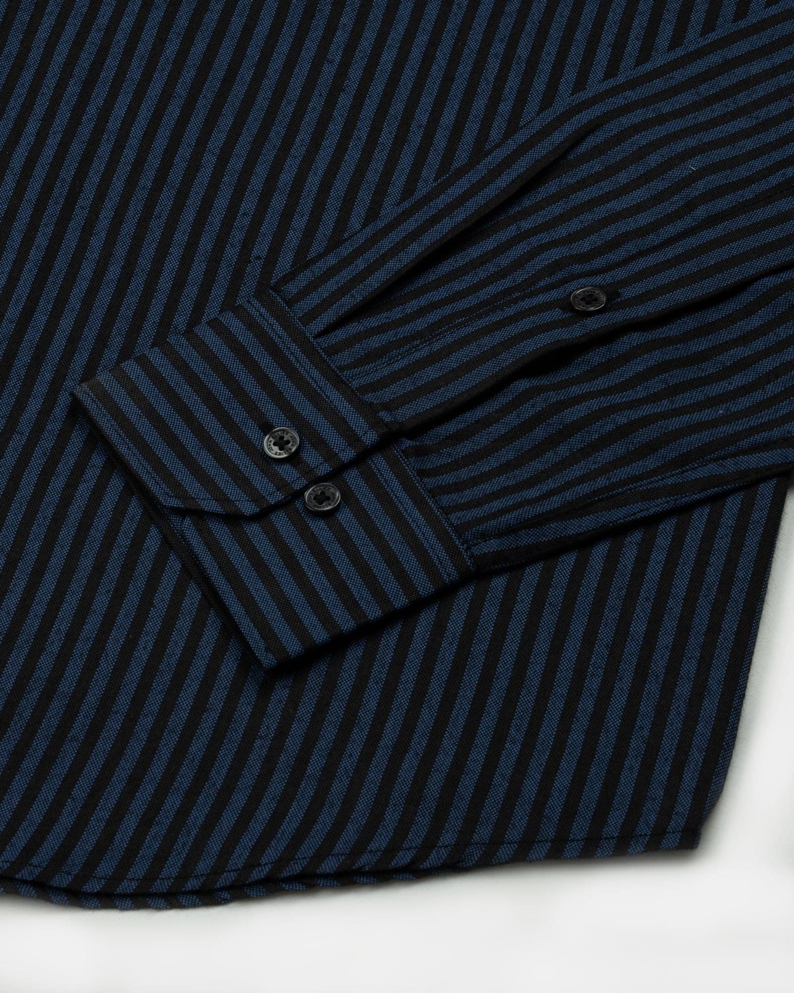 Destiny Blue Stripes Oxford Cotton Shirt