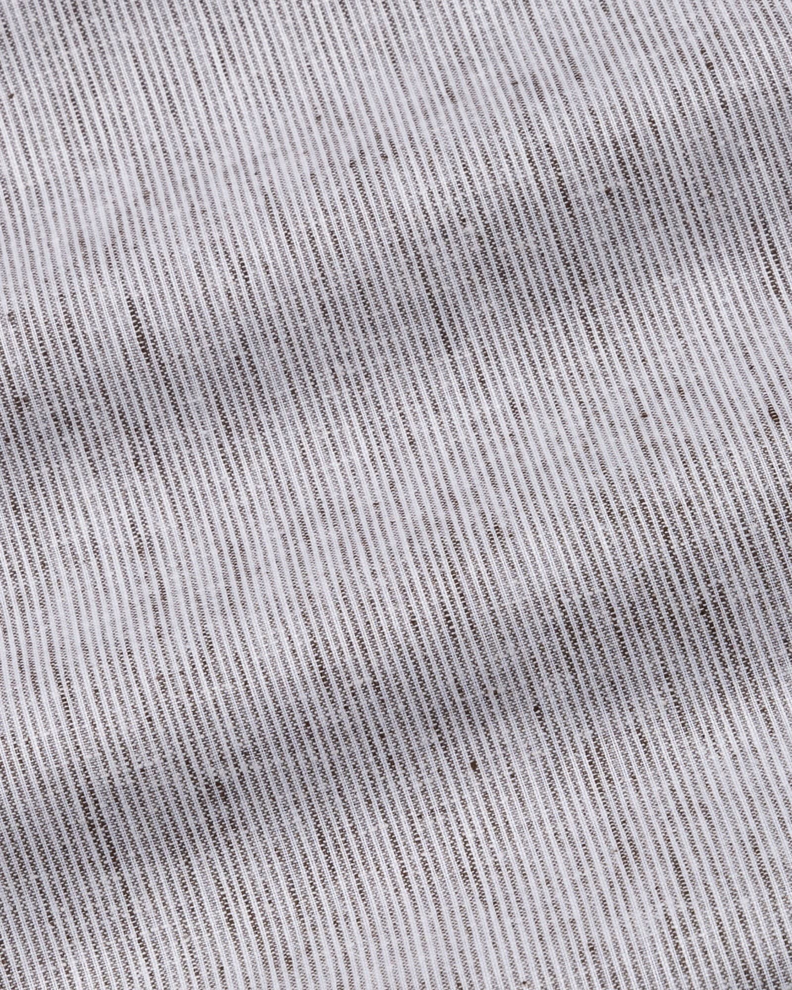 Parcore Brown Stripe Button Down Linen Cotton Shirt