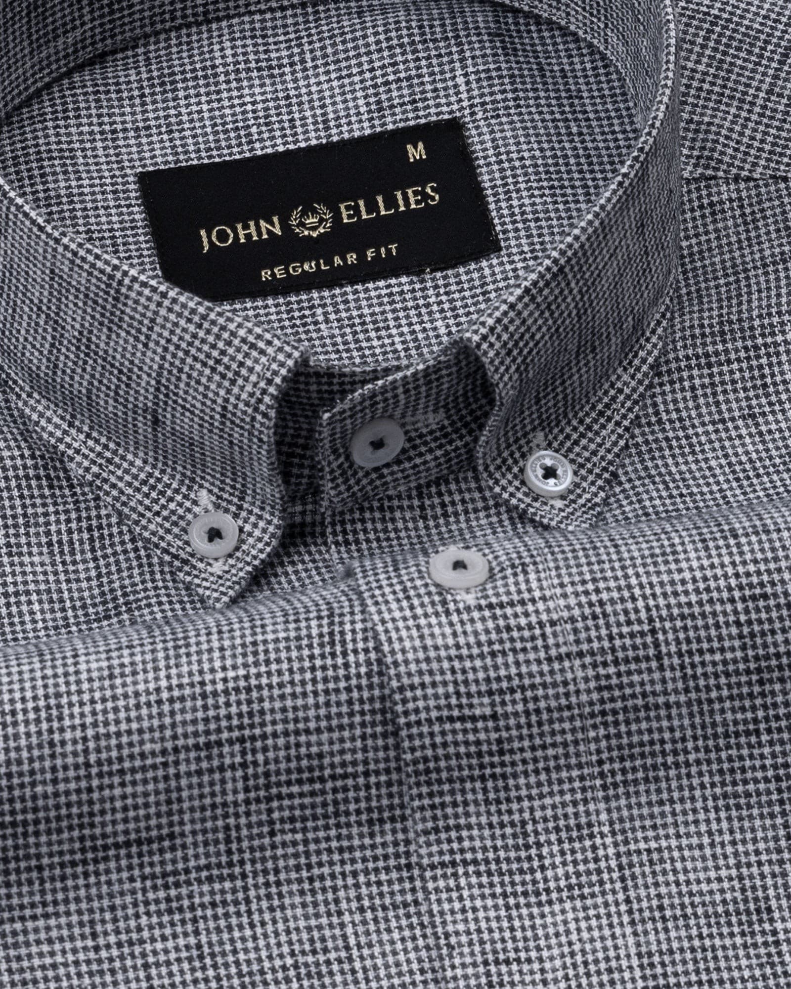 Parcore Black Check Button Down Linen Cotton Shirt
