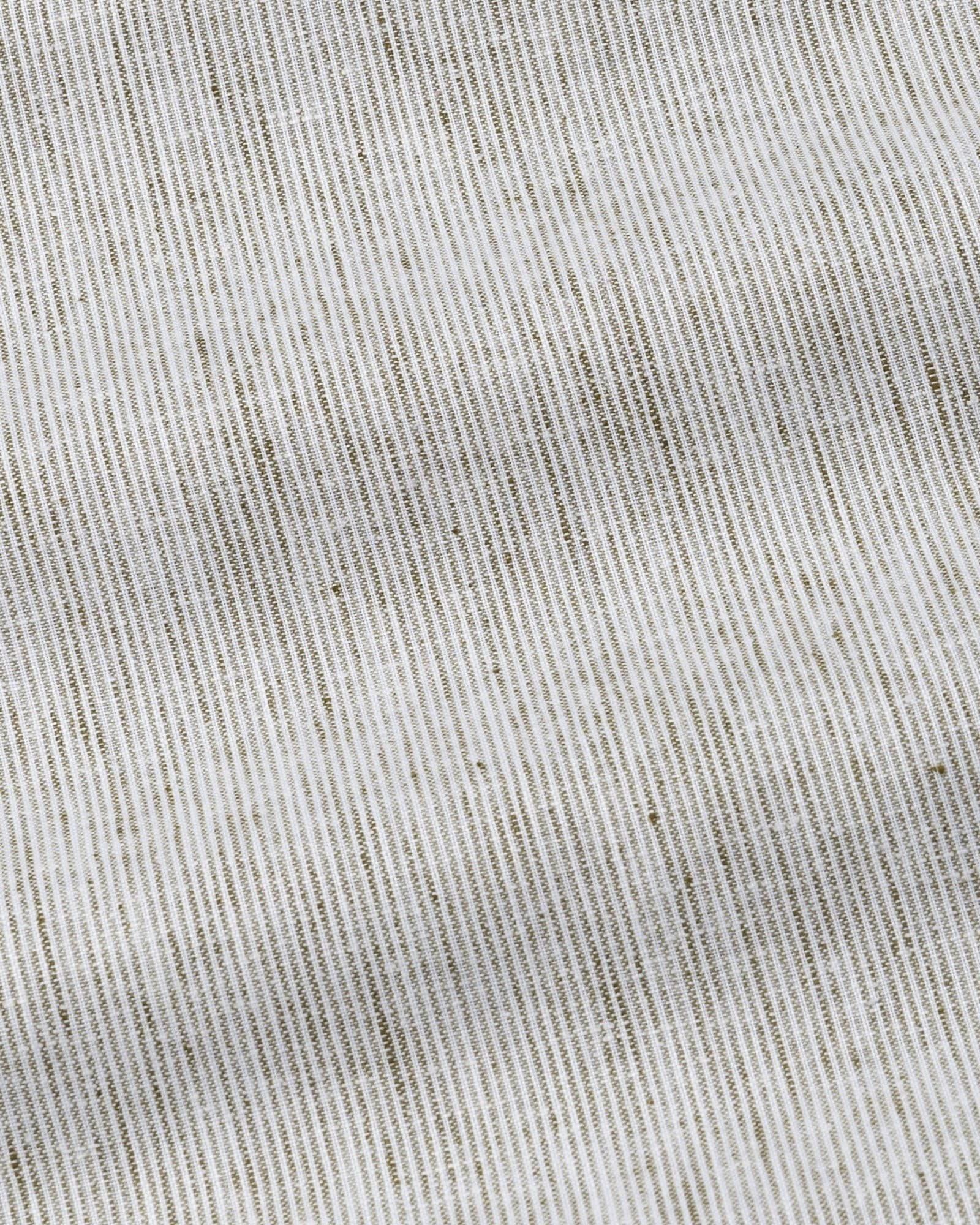 Parcore Olive Stripe Button Down Linen Cotton Shirt