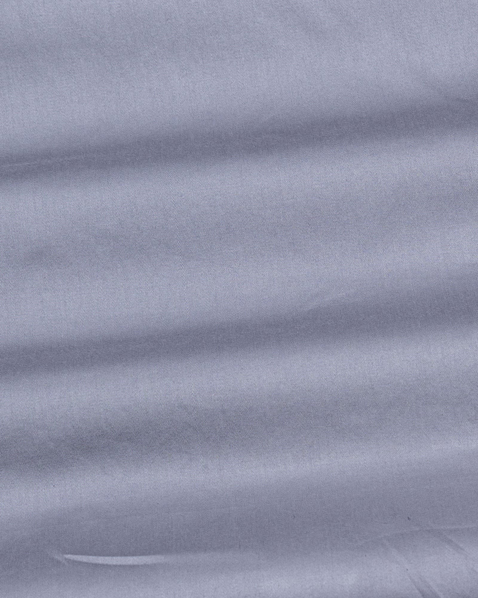 Zink Silver Plain Cotton Shirt