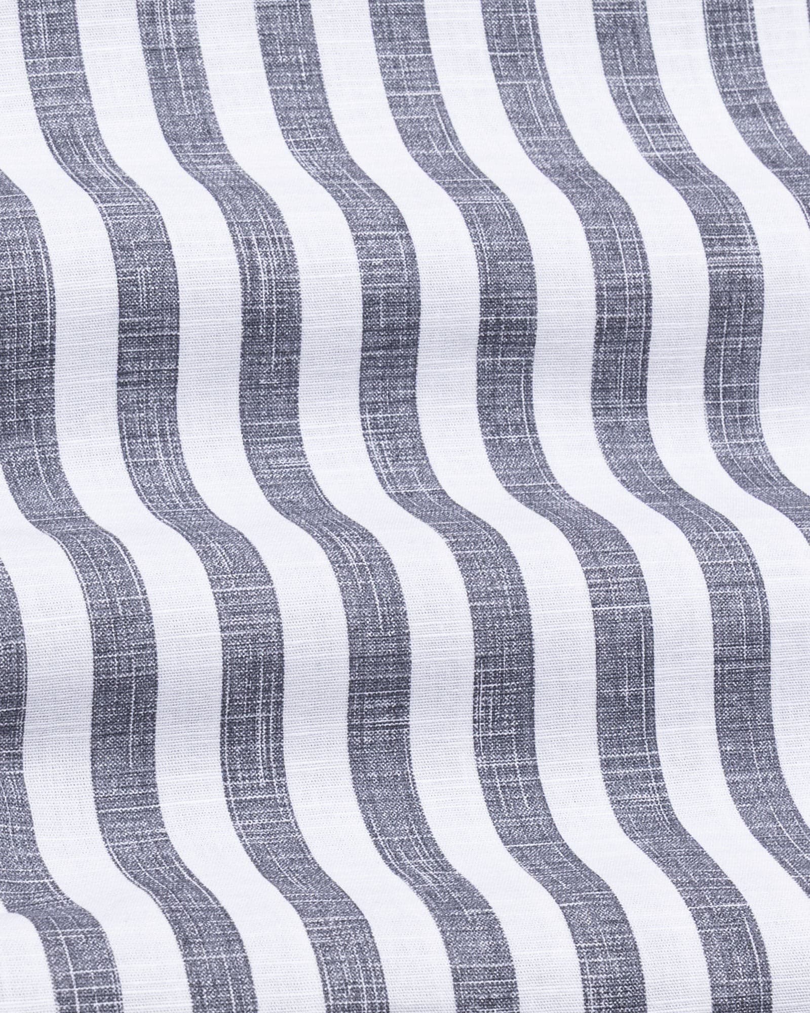 Mersin Black Stripe Button Down Linen Shirt