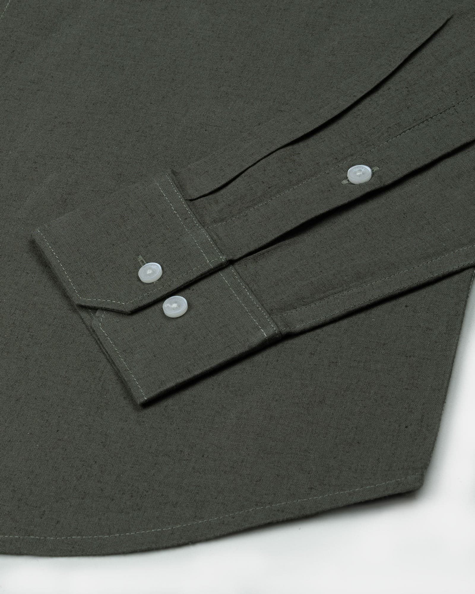 Pekzy Green Plain Luxurious Linen Shirt