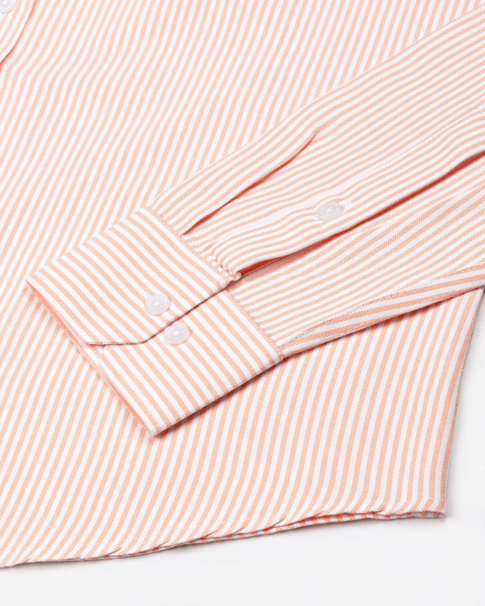Axels Peach Stripes Oxford Cotton Shirt
