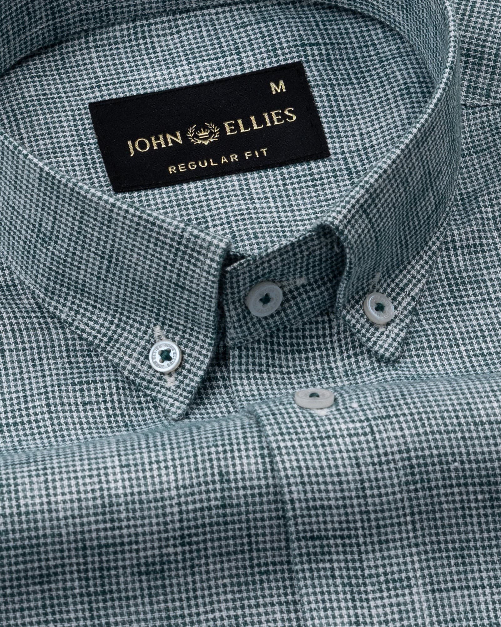 Parcore Green Check Button Down Linen Cotton Shirt