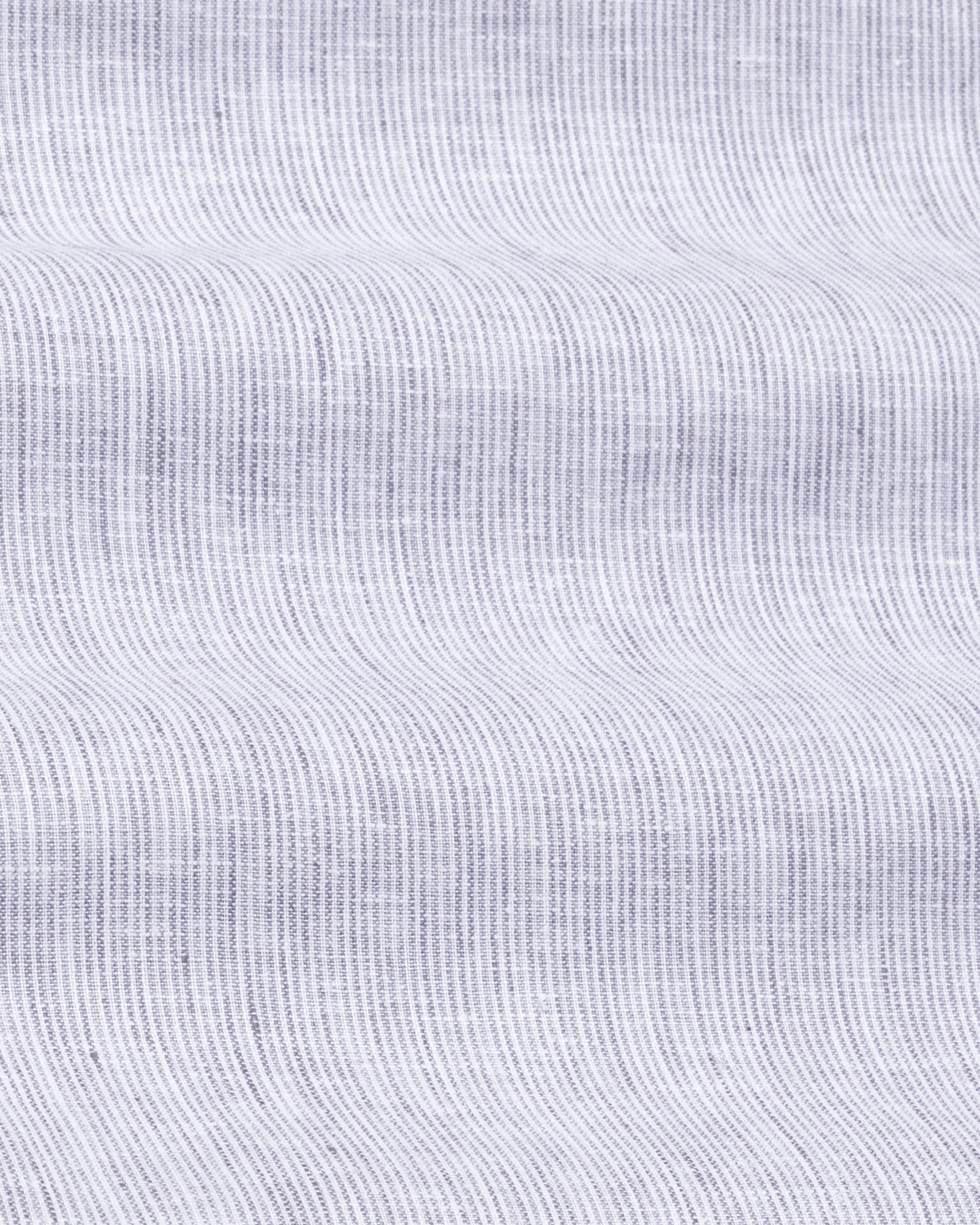 Macbeth Purple Stripe Button Down Linen Shirt