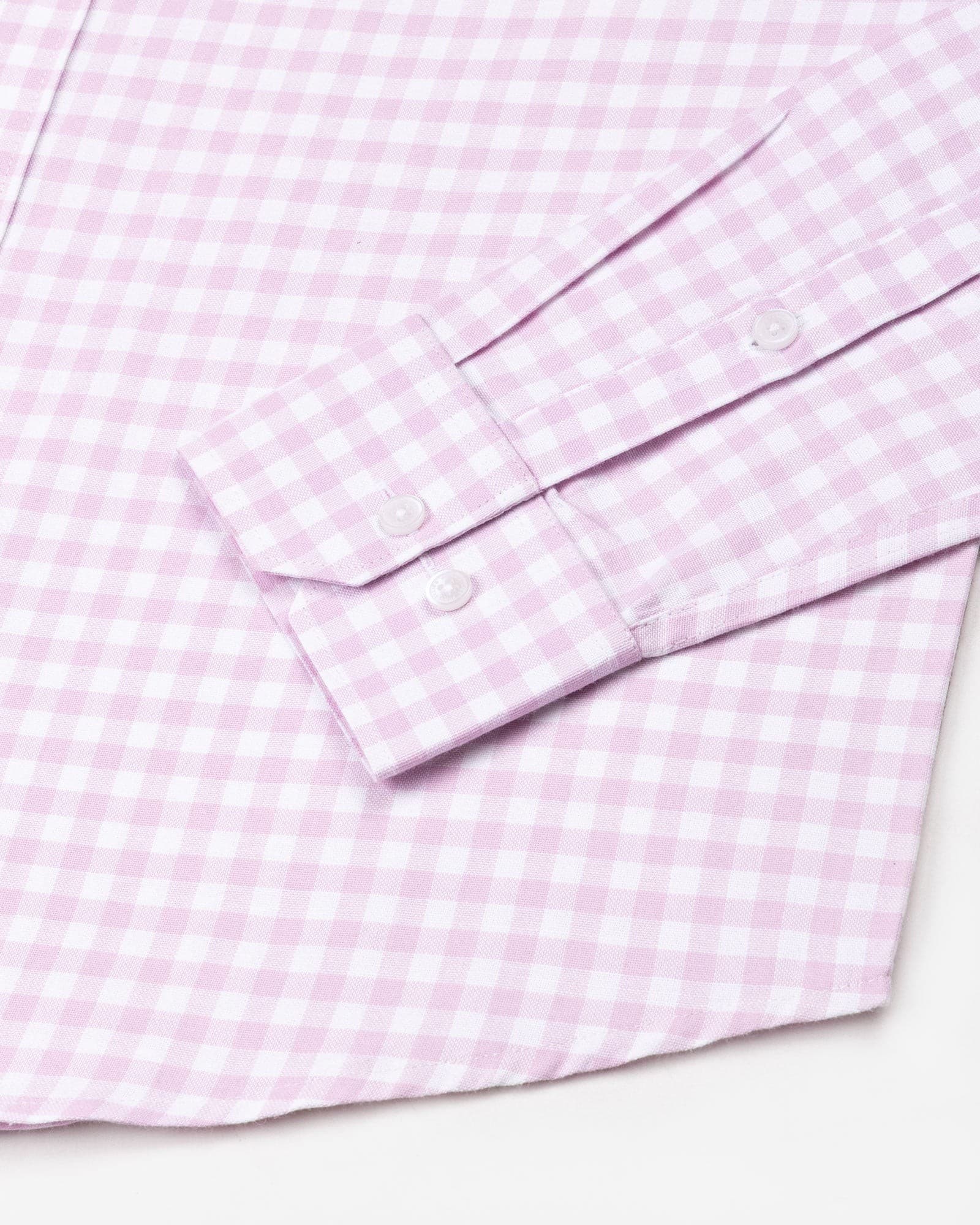 Asford Pink Hidden Button Down Oxford Cotton Shirt
