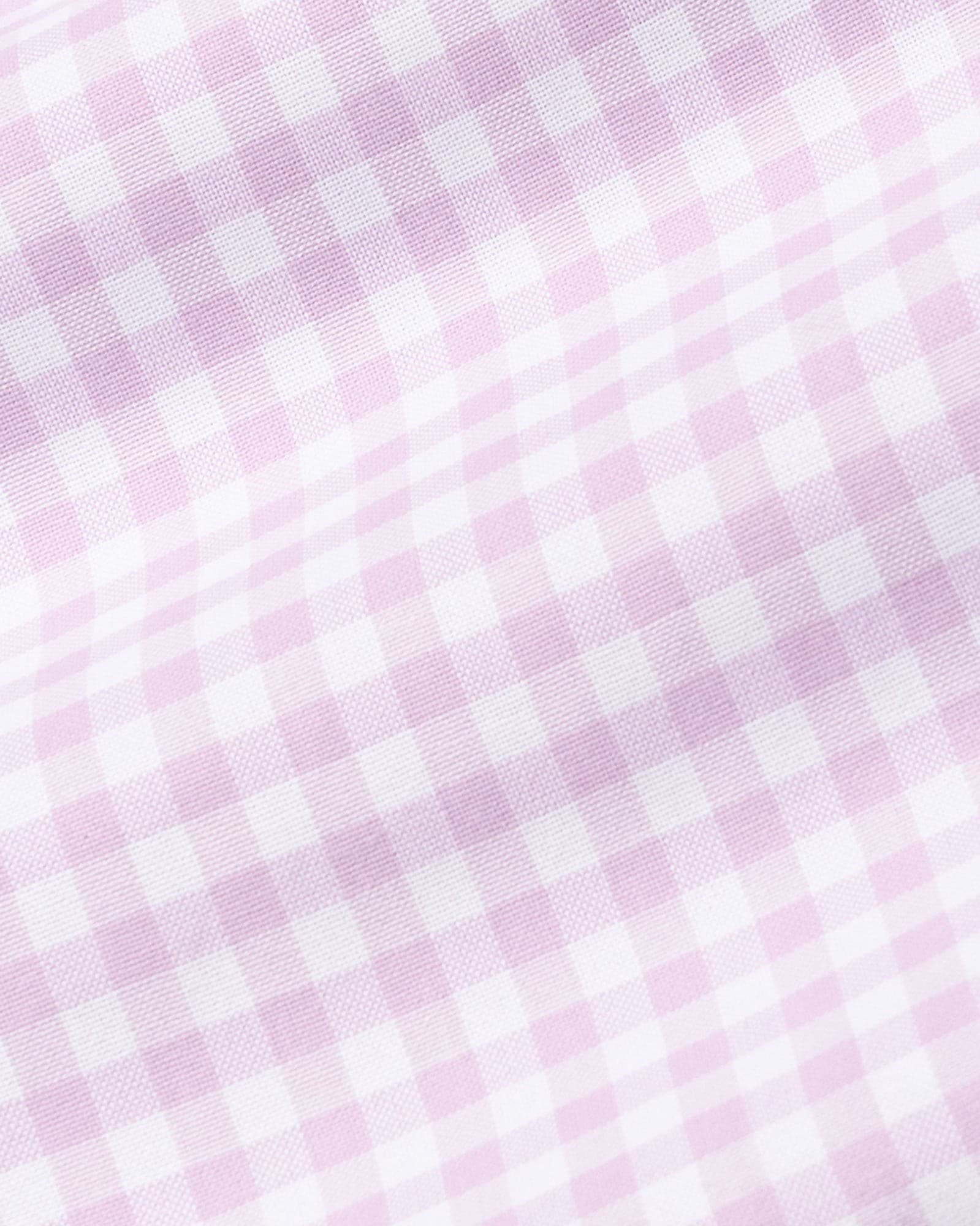 Asford Pink Hidden Button Down Oxford Cotton Shirt