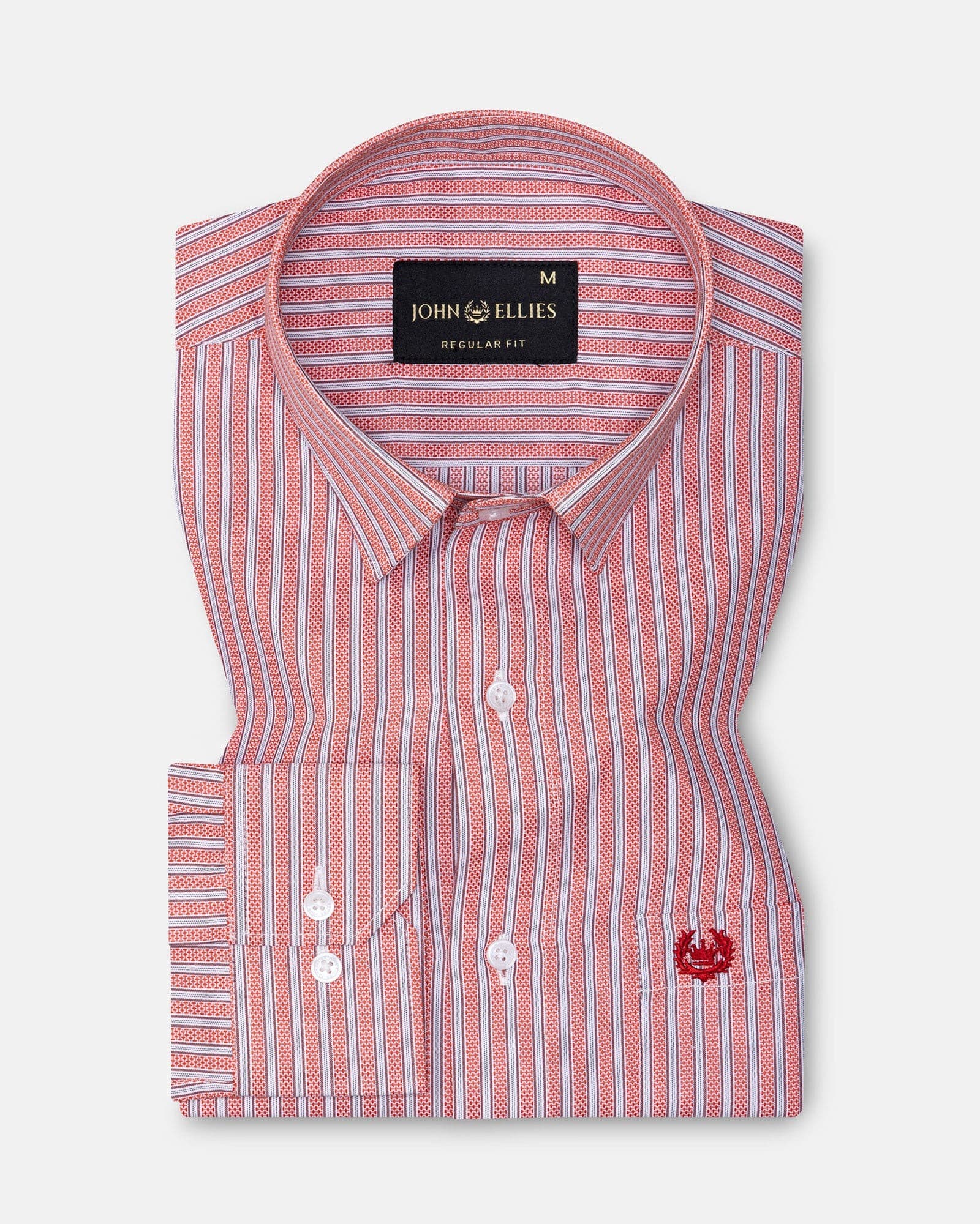 Edific Red Stripes Cotton Shirt