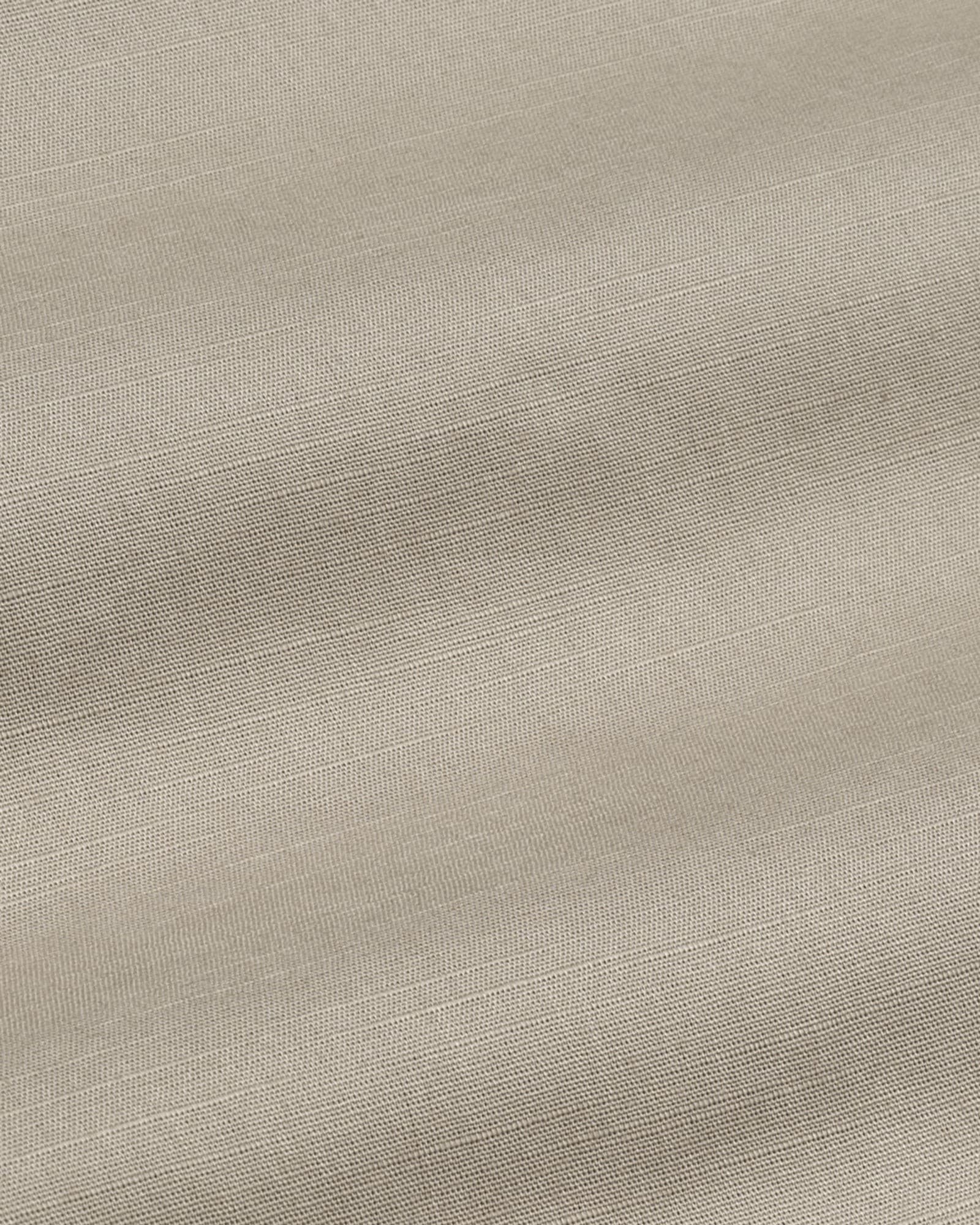 Amess Tan Plain Linen Shirt