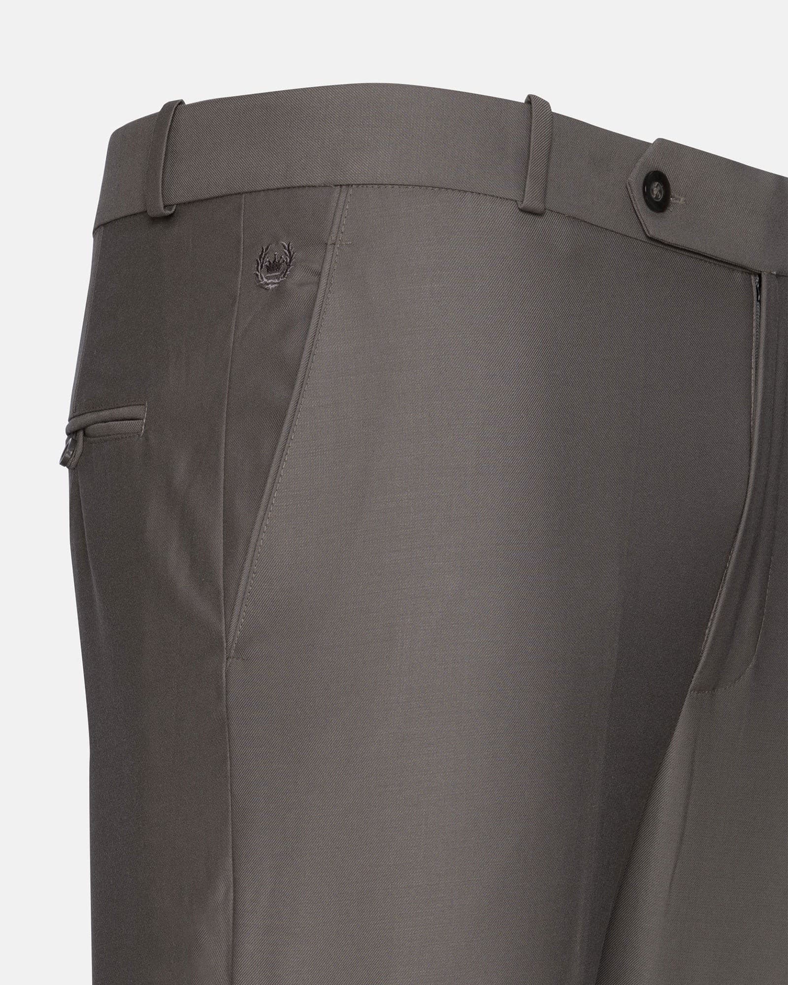 Madls Khaki Plain Formal Cotton Pant