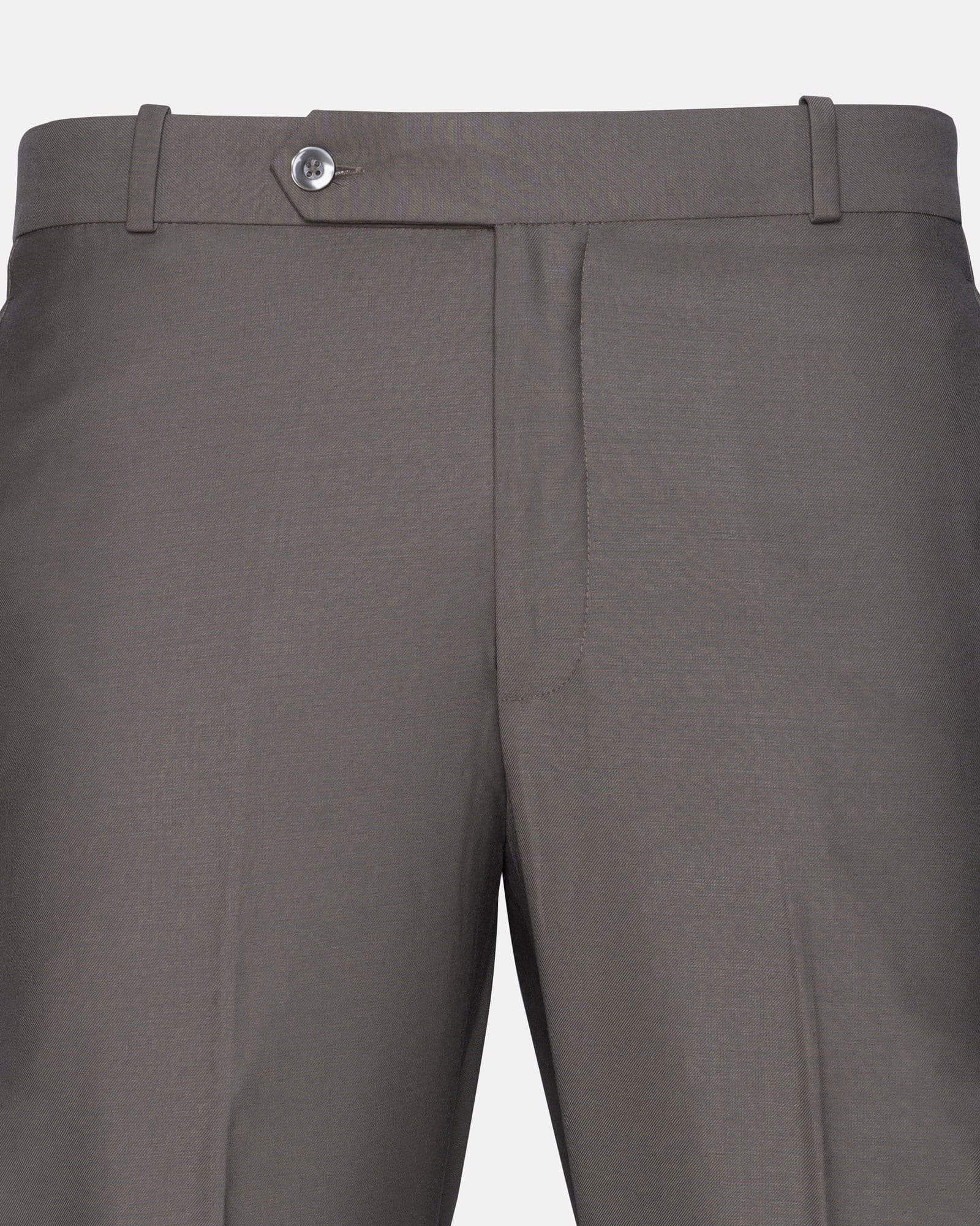 Madls Khaki Plain Formal Cotton Pant