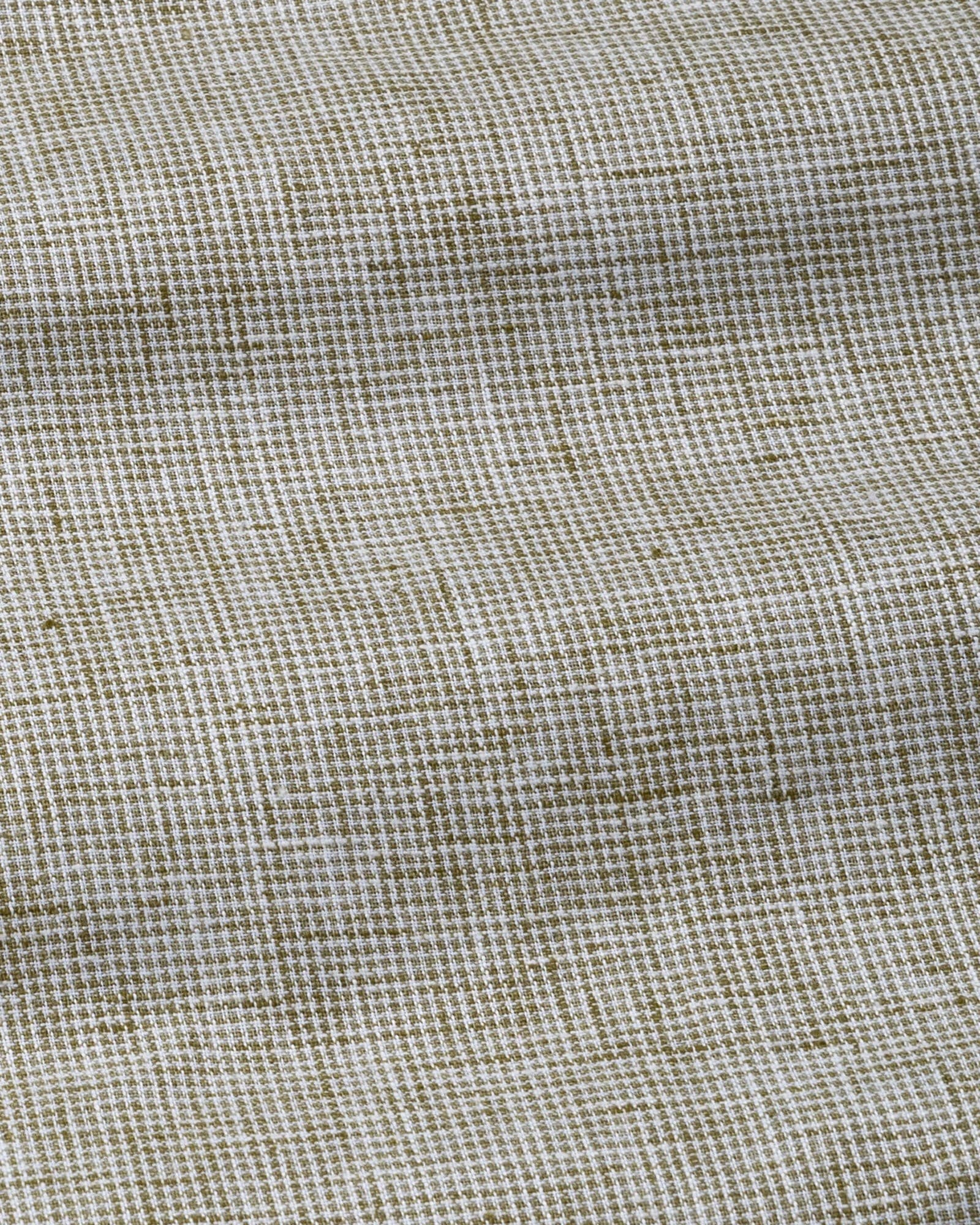 Parcore Olive Check Button Down Linen Cotton Shirt
