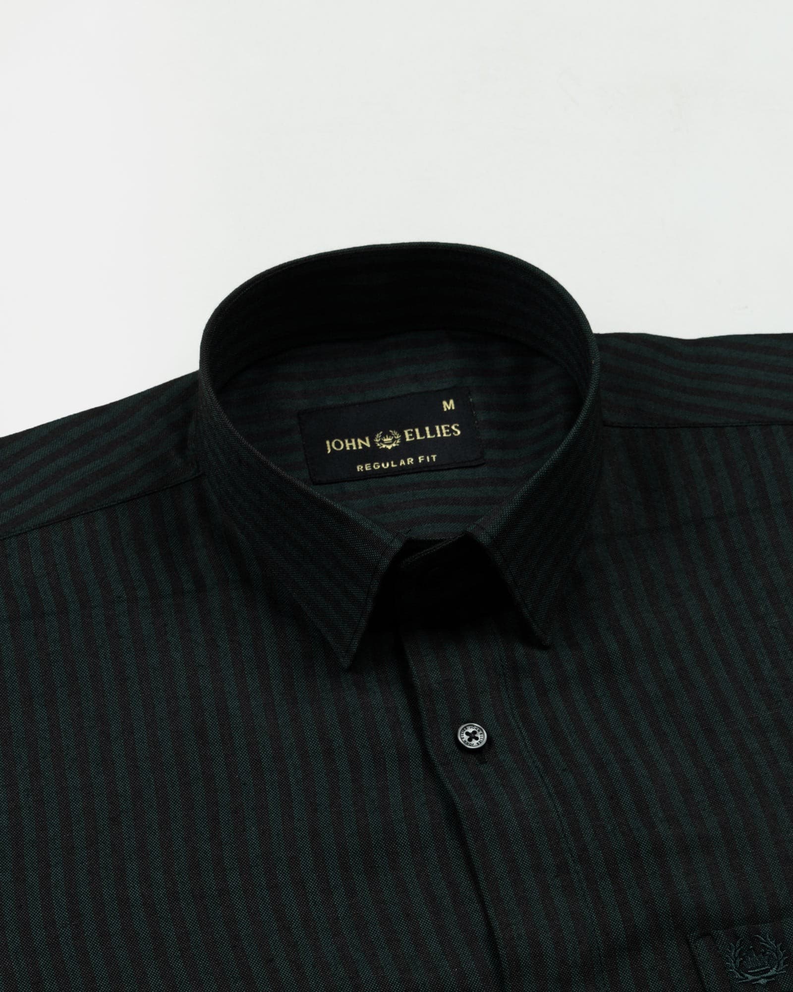Destiny Green Stripes Oxford Cotton Shirt