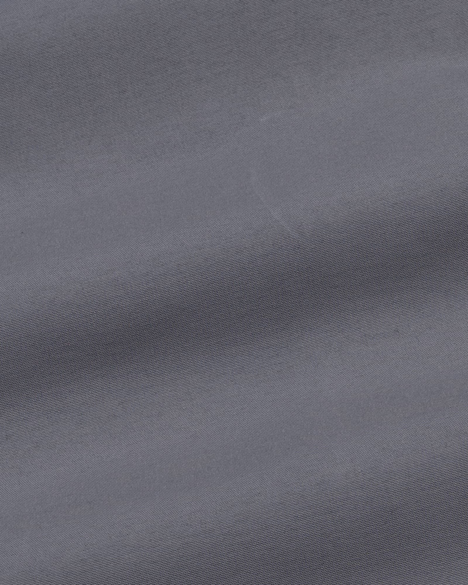 Monza Silver Plain Button Down Polyester Shirt