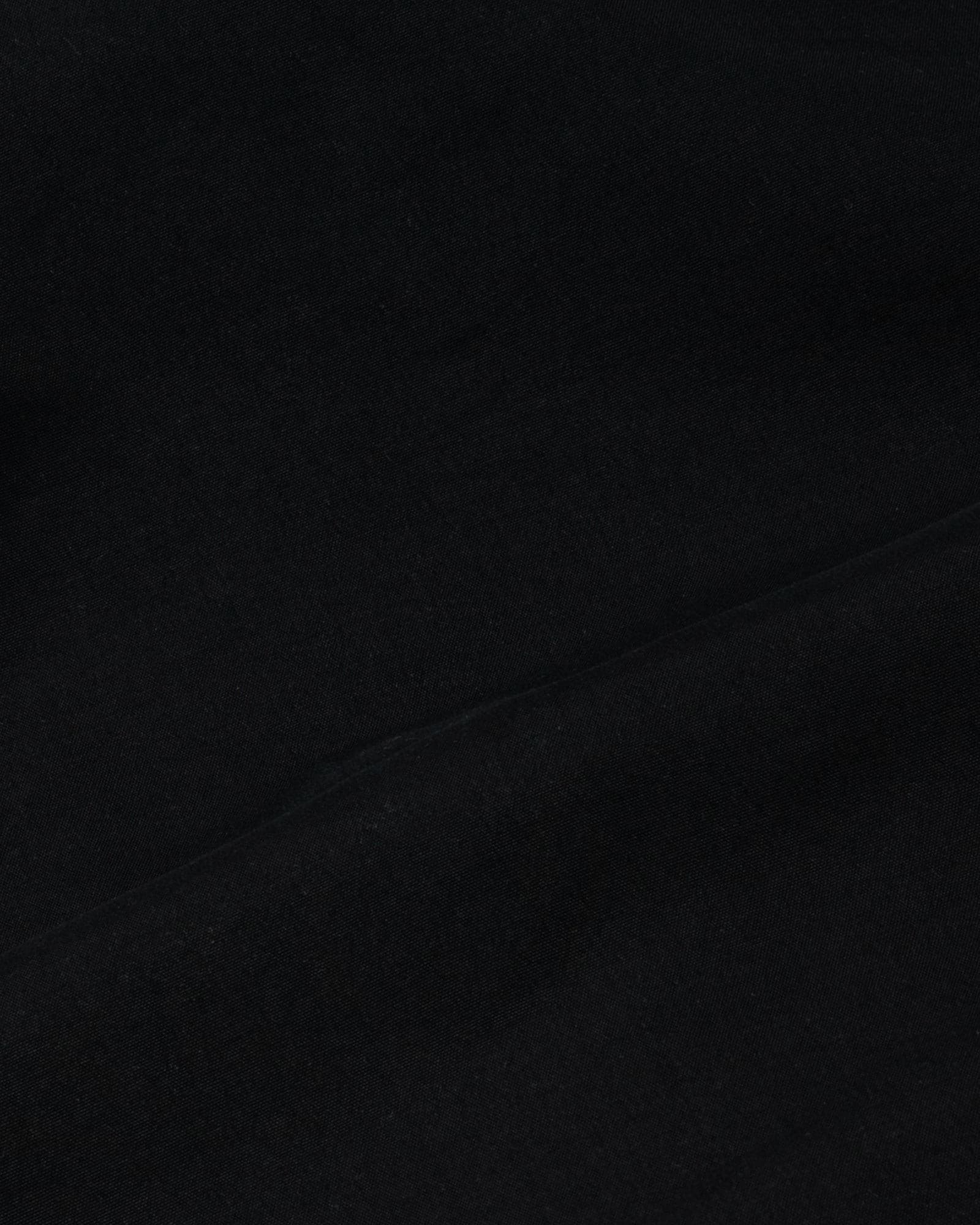 Monza Black Plain Button Down Polyester Shirt