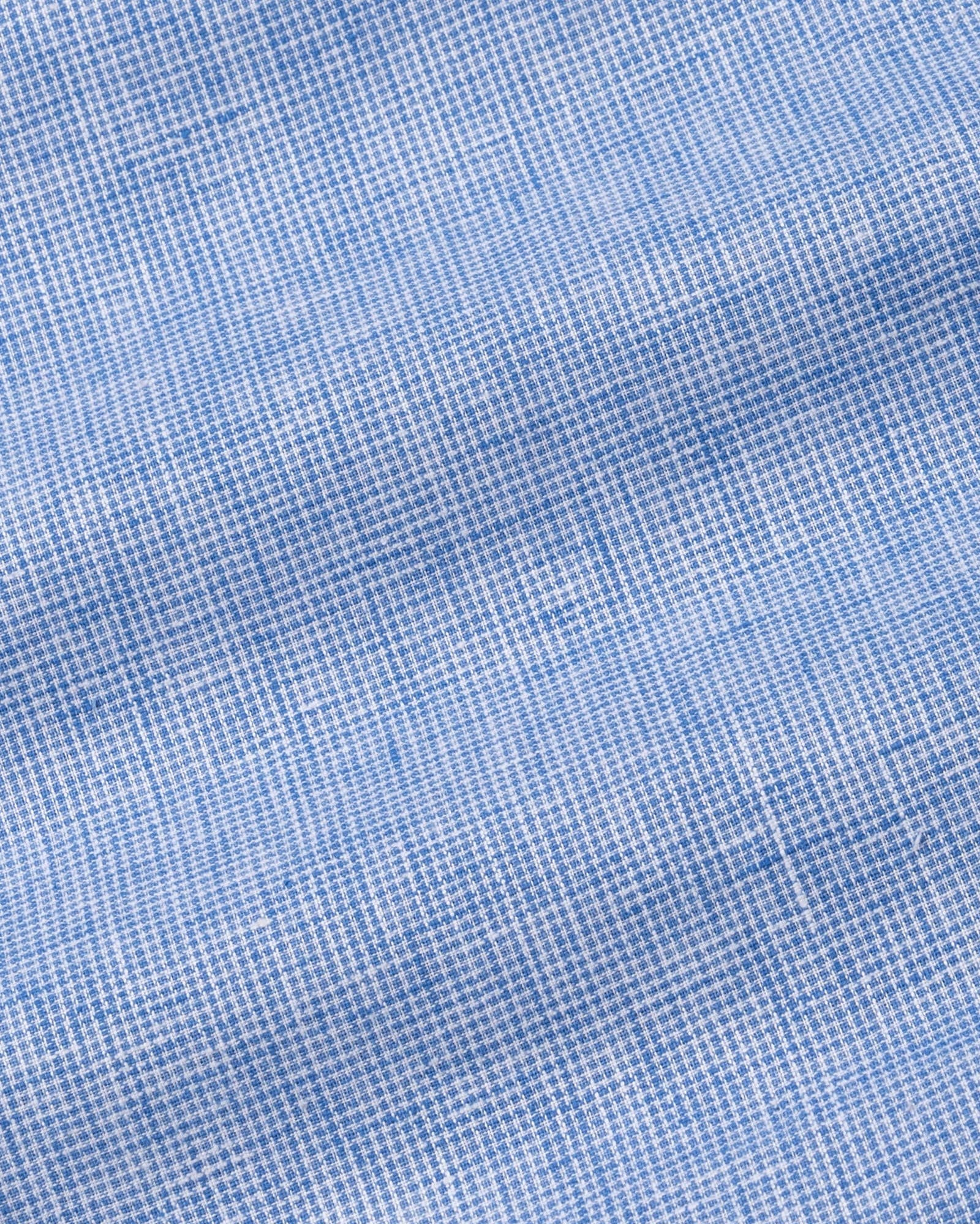 Parcore Blue Check Button Down Linen Cotton Shirt