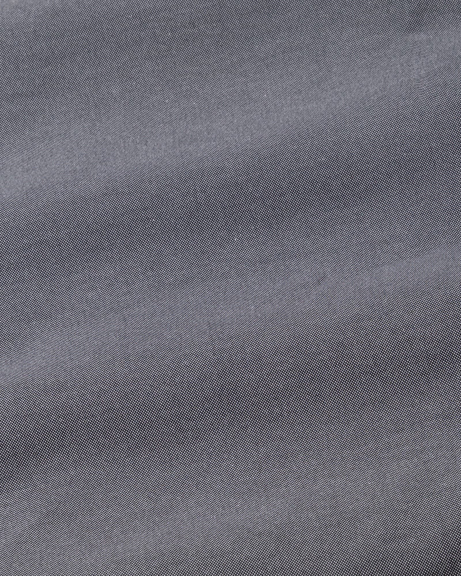 Raven Black White Cuff Collar Oxford Cotton Shirt