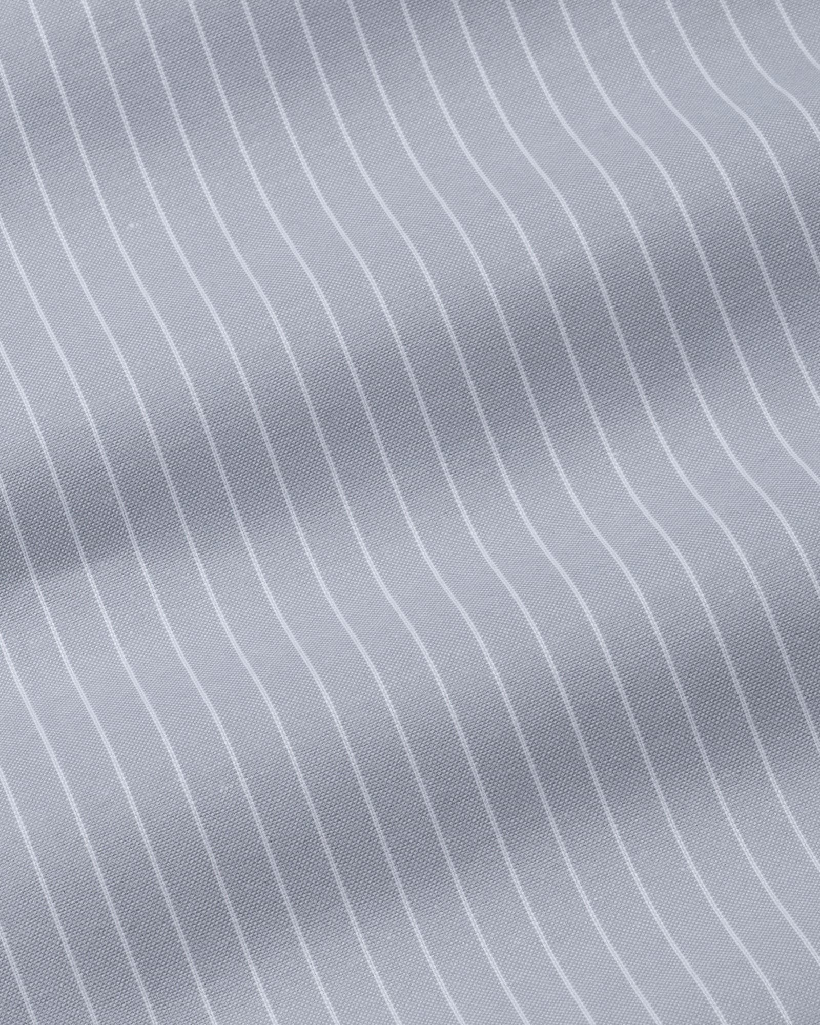 Seashel Silver Stripe Button Down Oxford Cotton Shirt