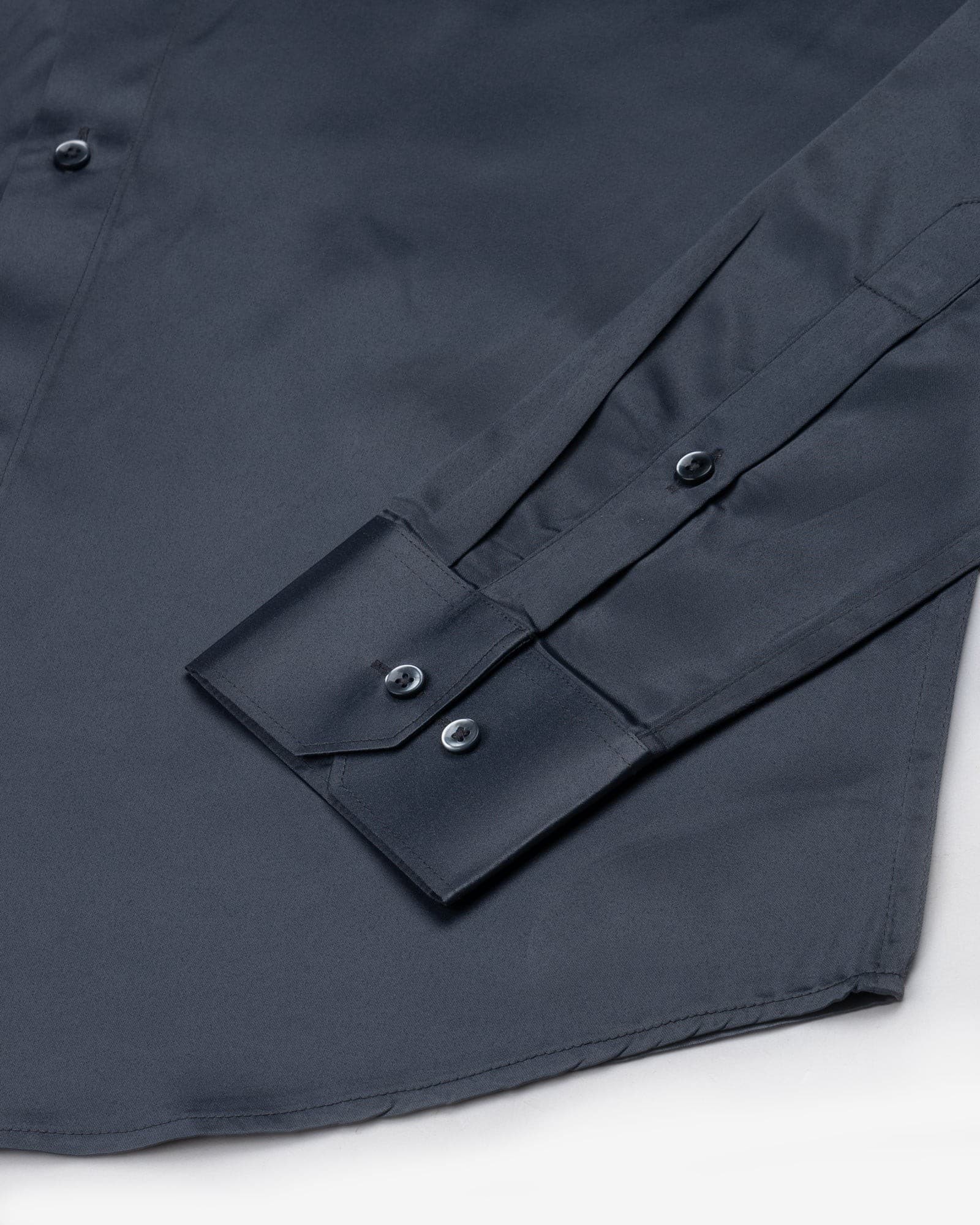 Wilson Charcoal Grey Plain Satin Shirt