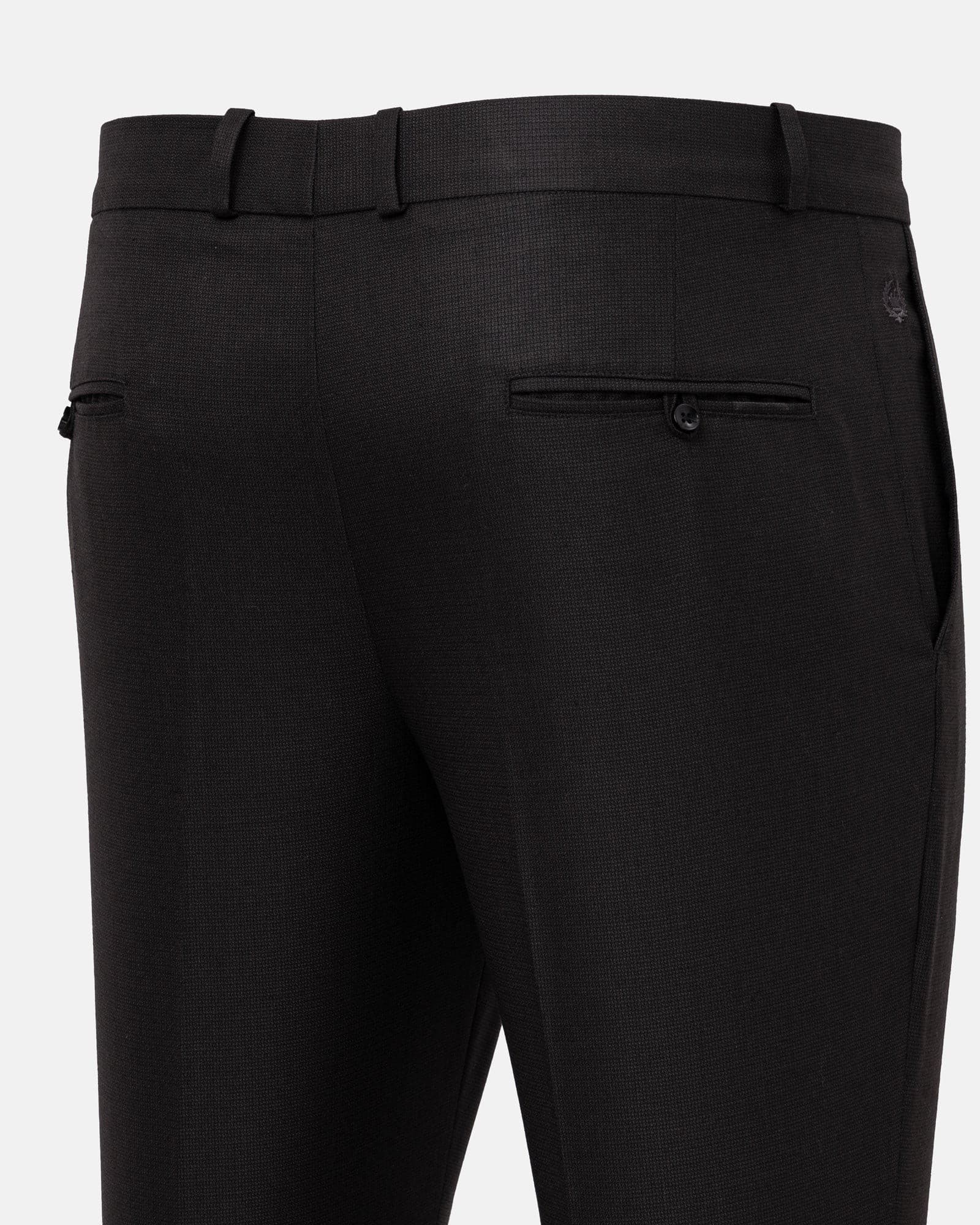 Mance Coffee Textured Formal Cotton Pant